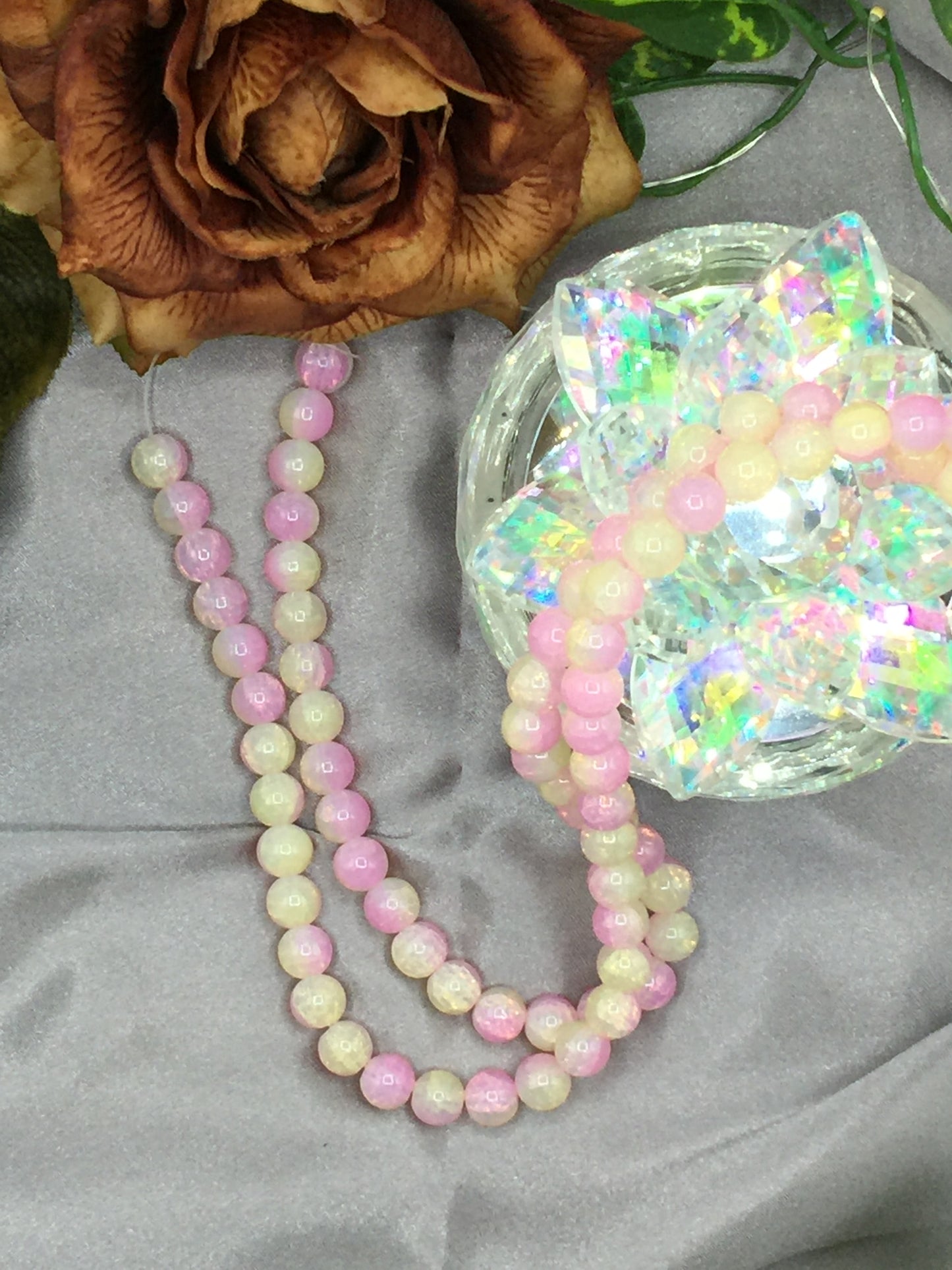 10mm Glass Bead Strands