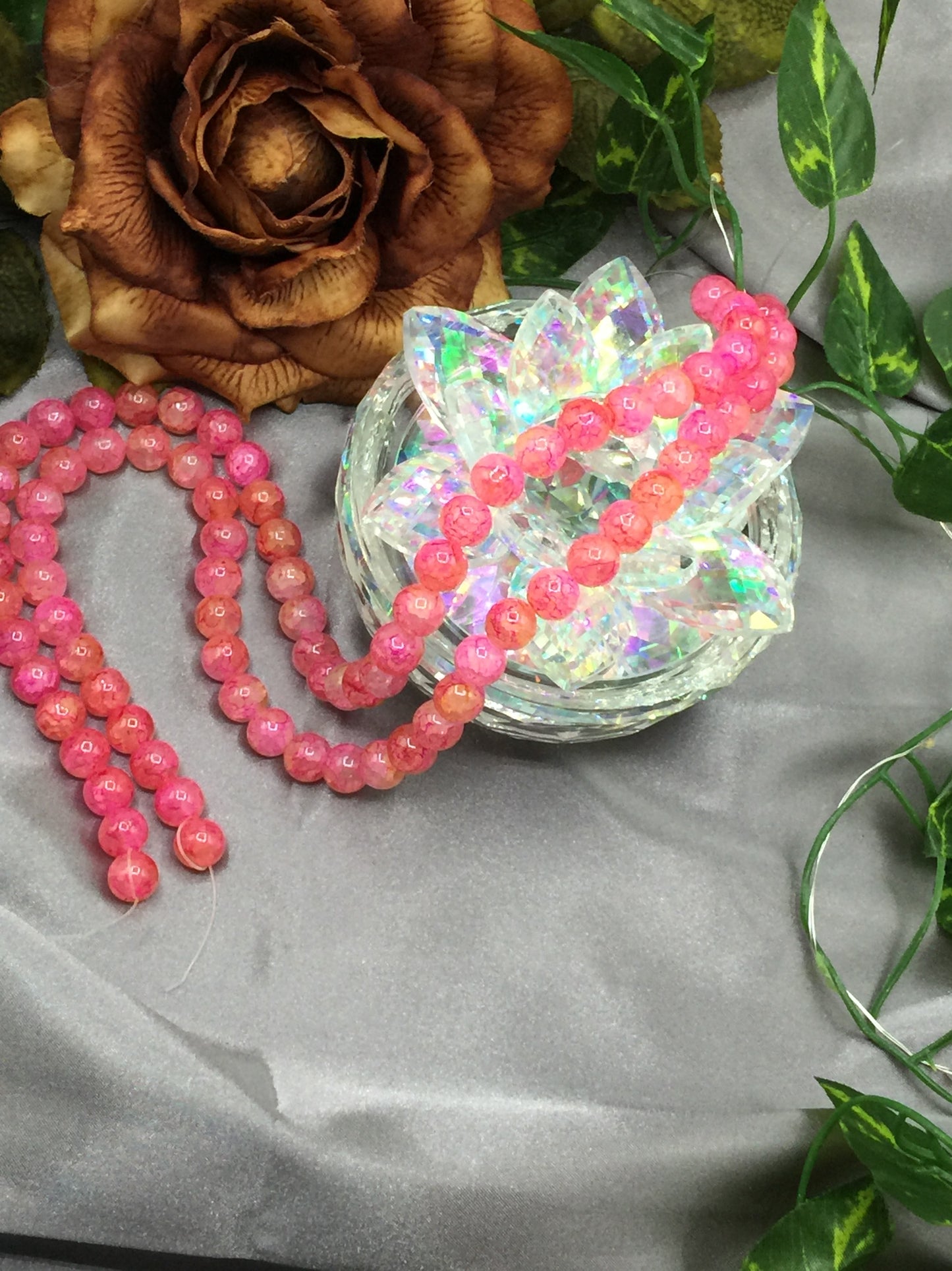 10mm Glass Bead Strands