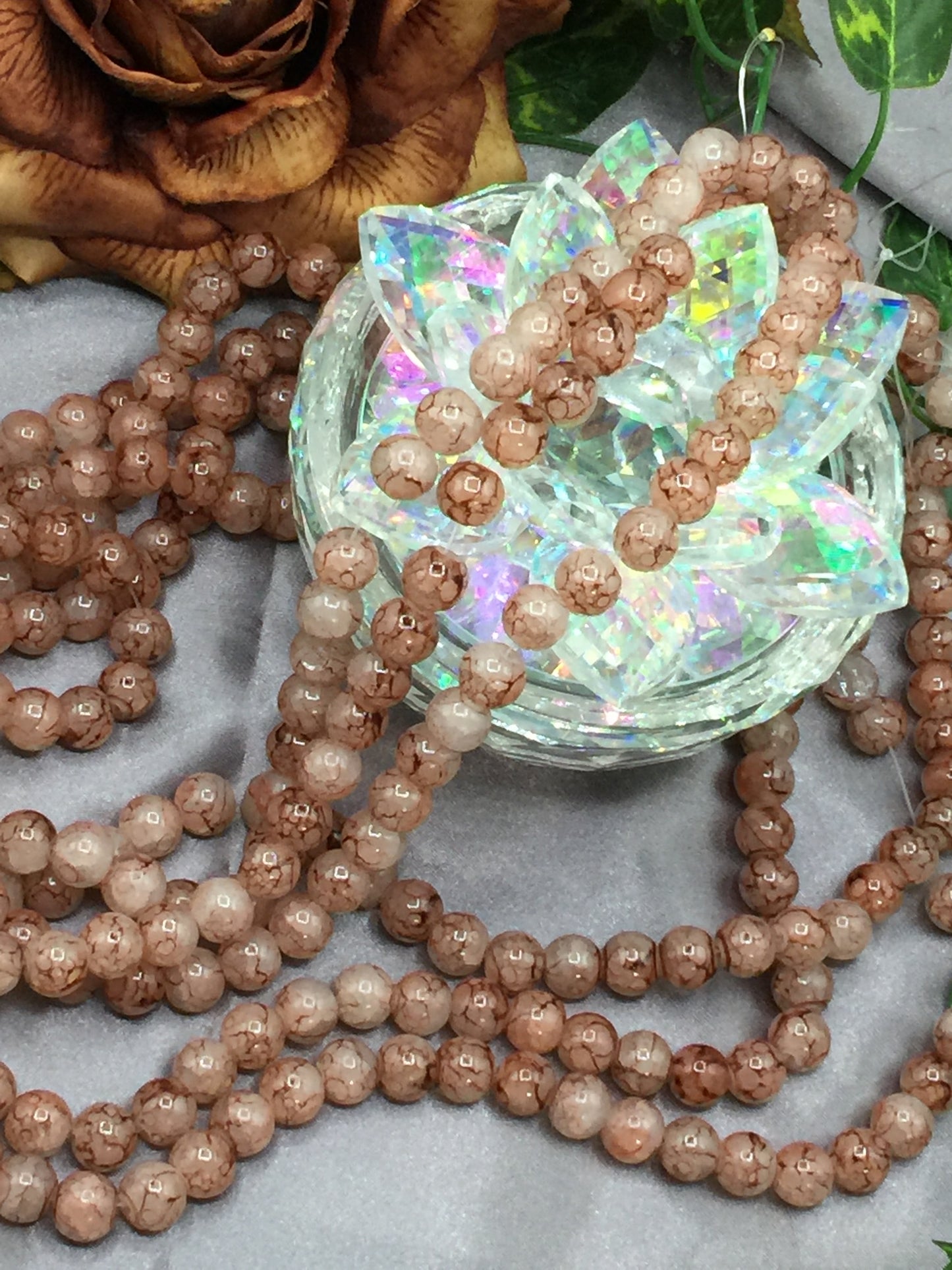10mm Glass Bead Strands