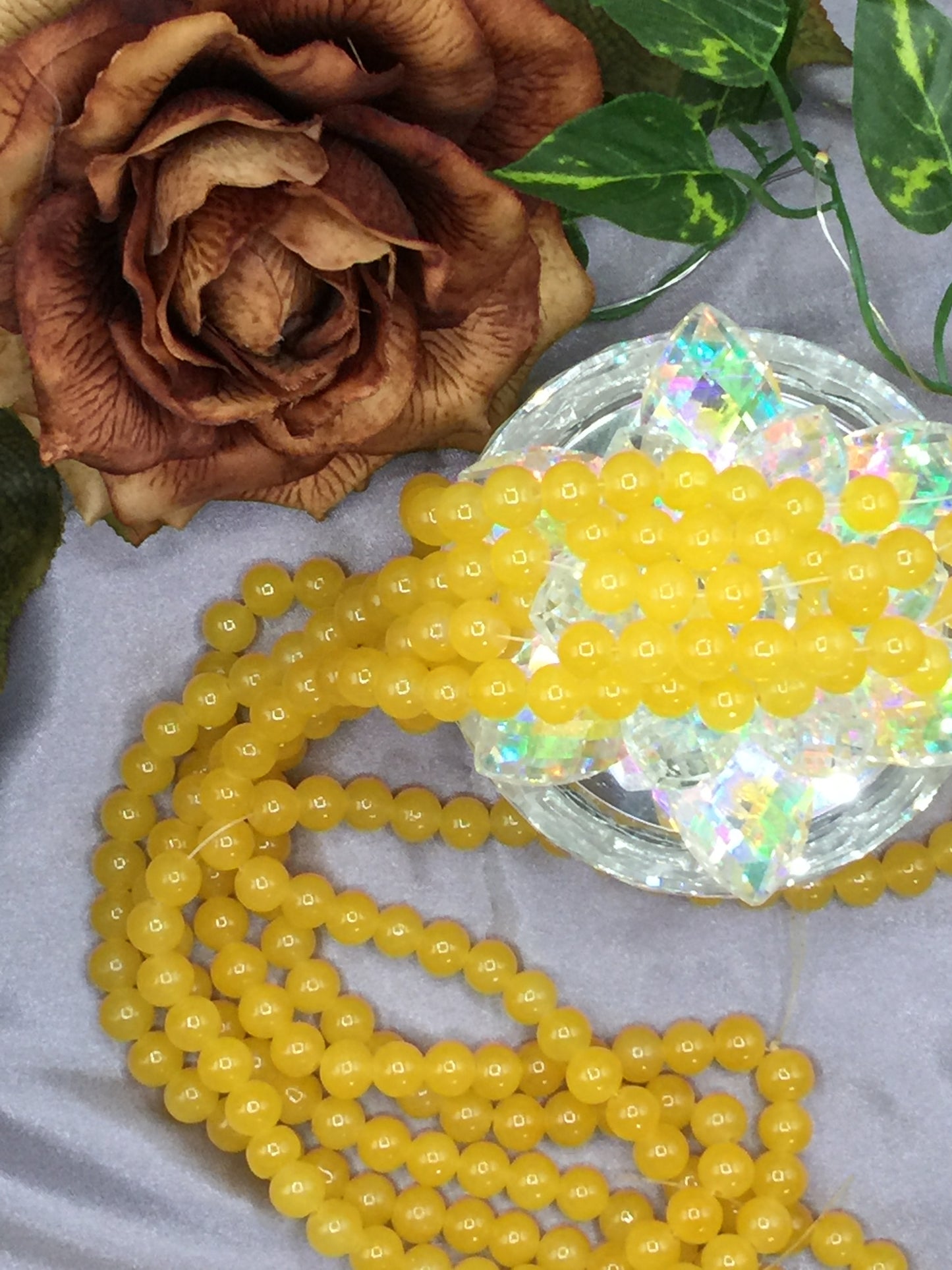 10mm Glass Bead Strands