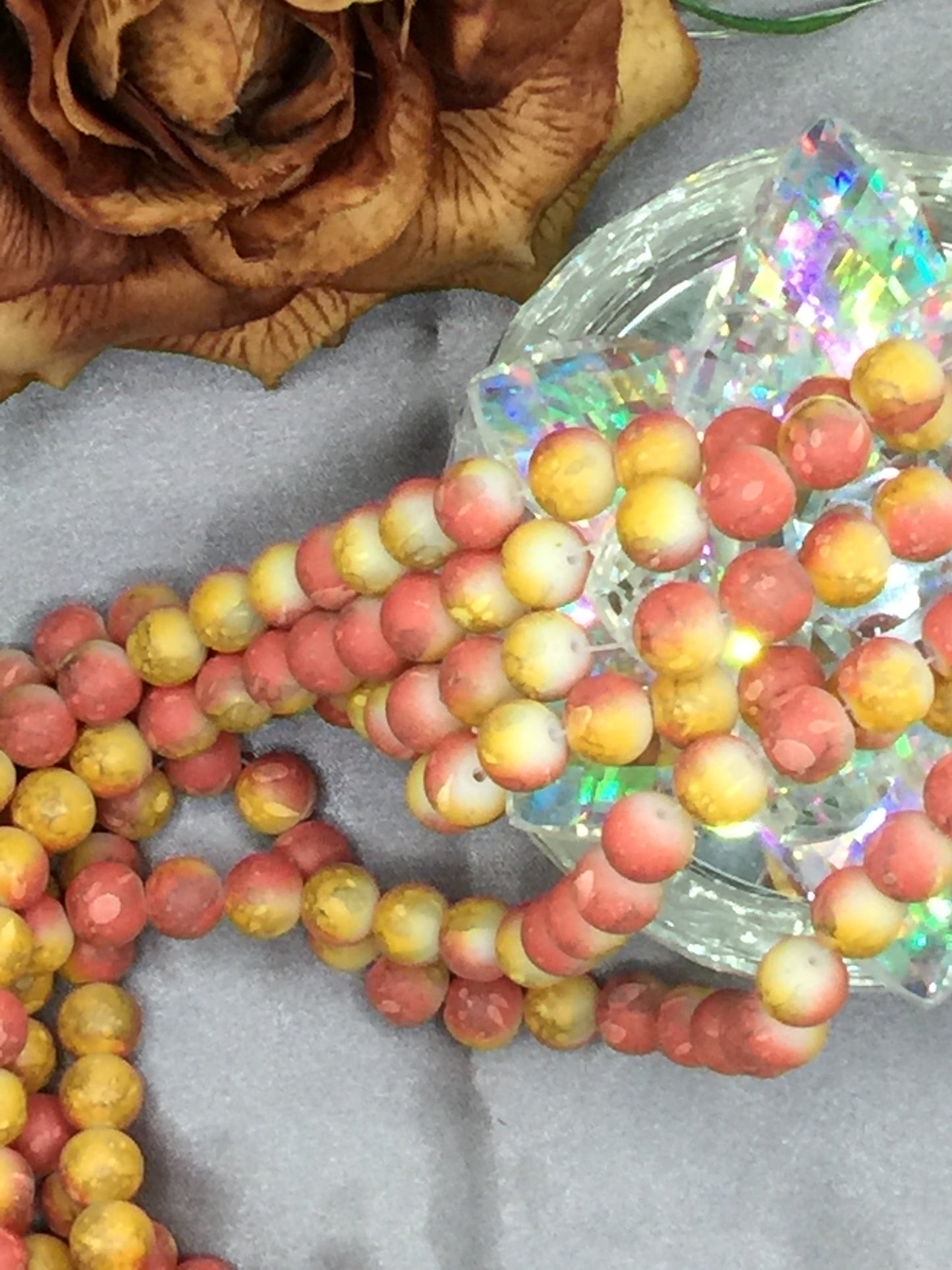10mm Glass Bead Strands