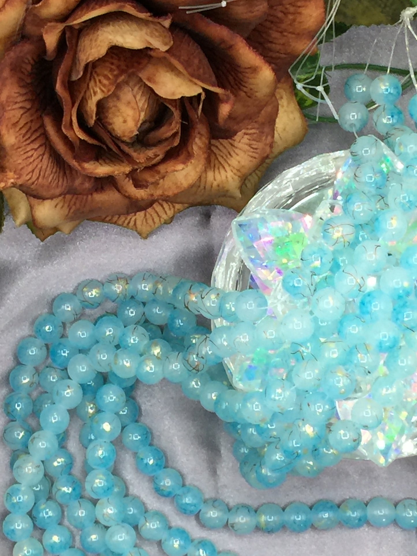 10mm Glass Bead Strands