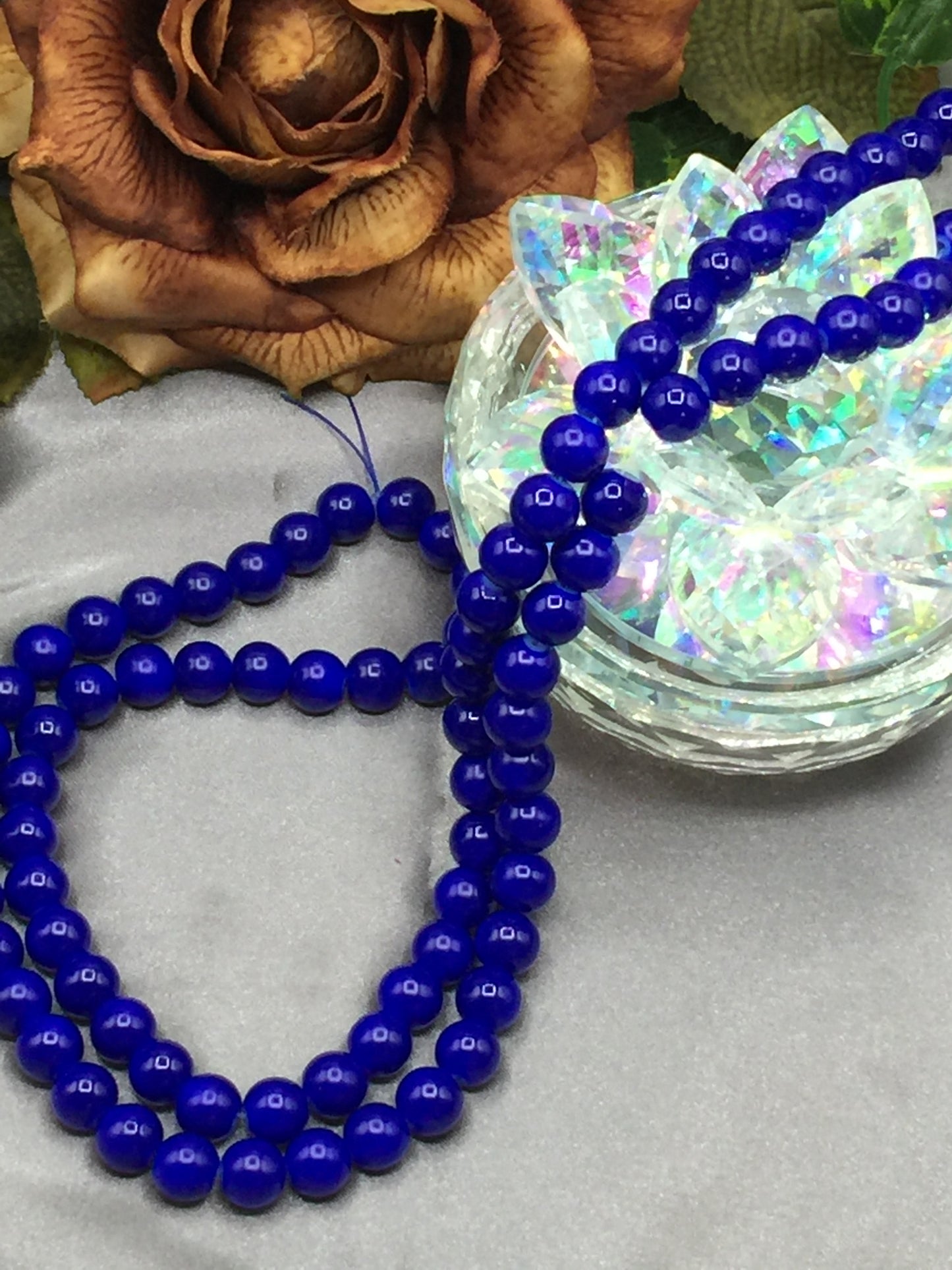 10mm Glass Bead Strands