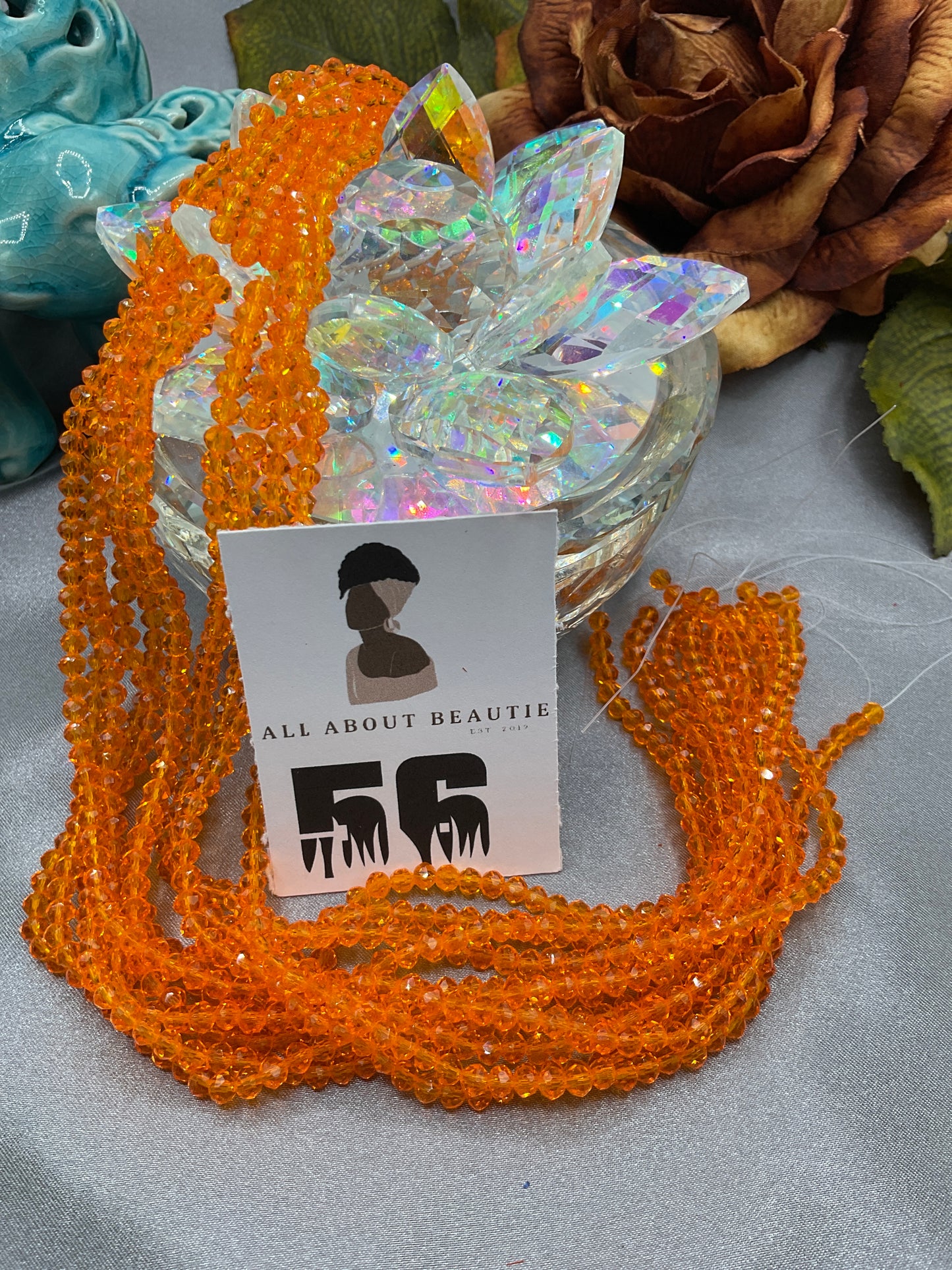 4mm Glass Rondell and Bicone beads