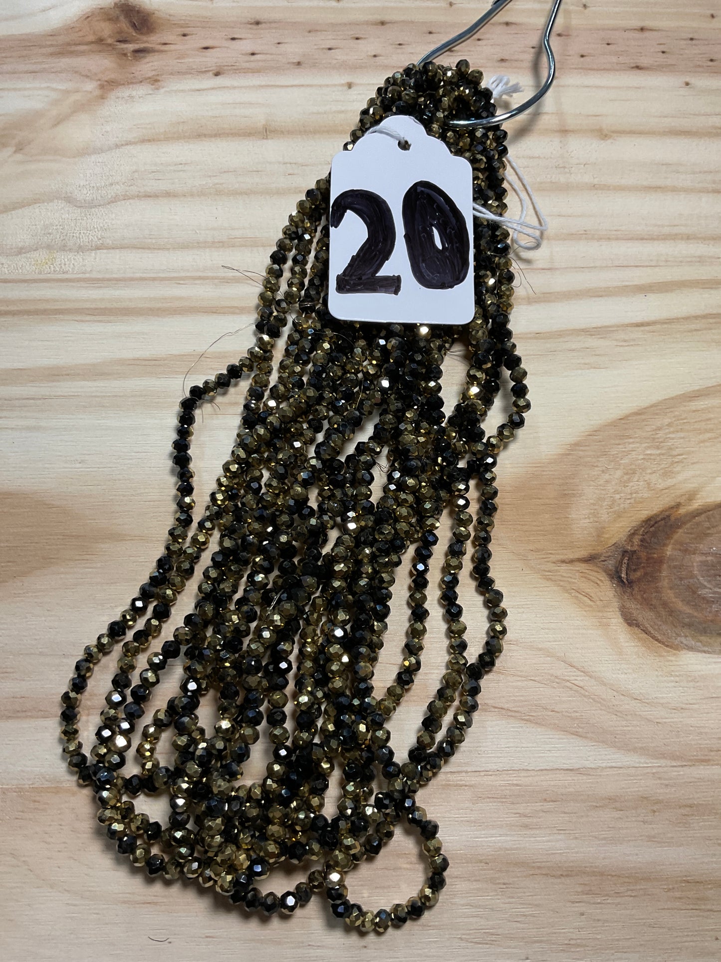 4mm Glass Rondell and Bicone beads