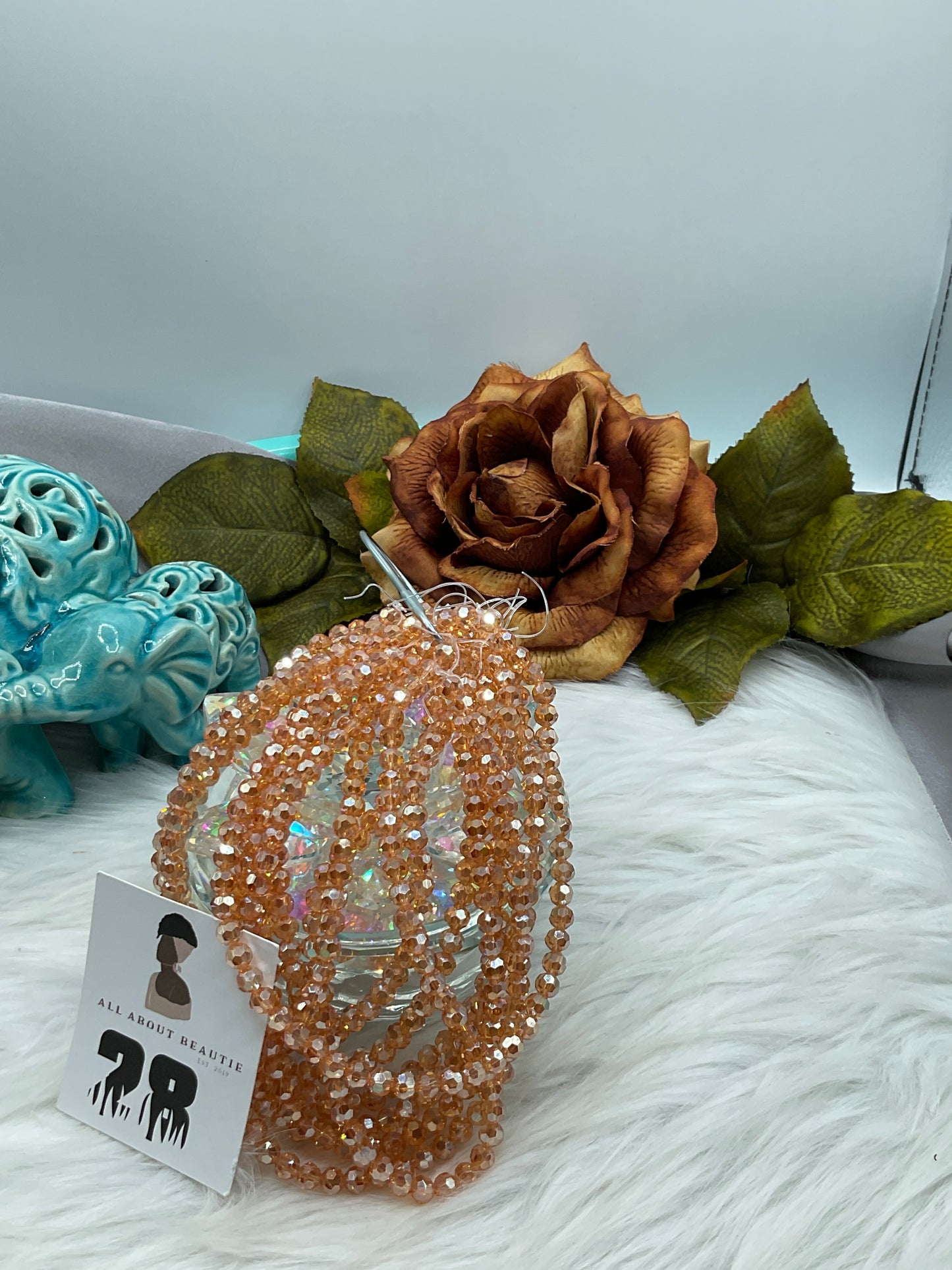 6mm Glass Rondelle and round beads