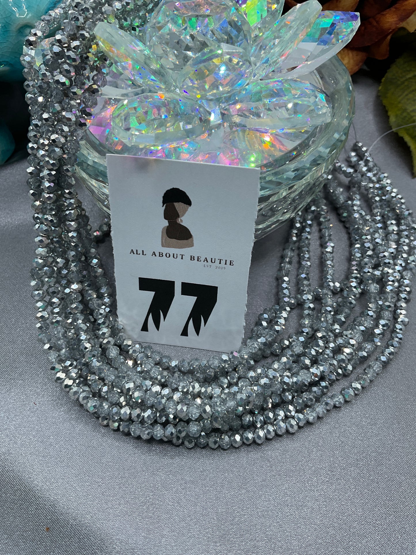 4mm Glass Rondell and Bicone beads