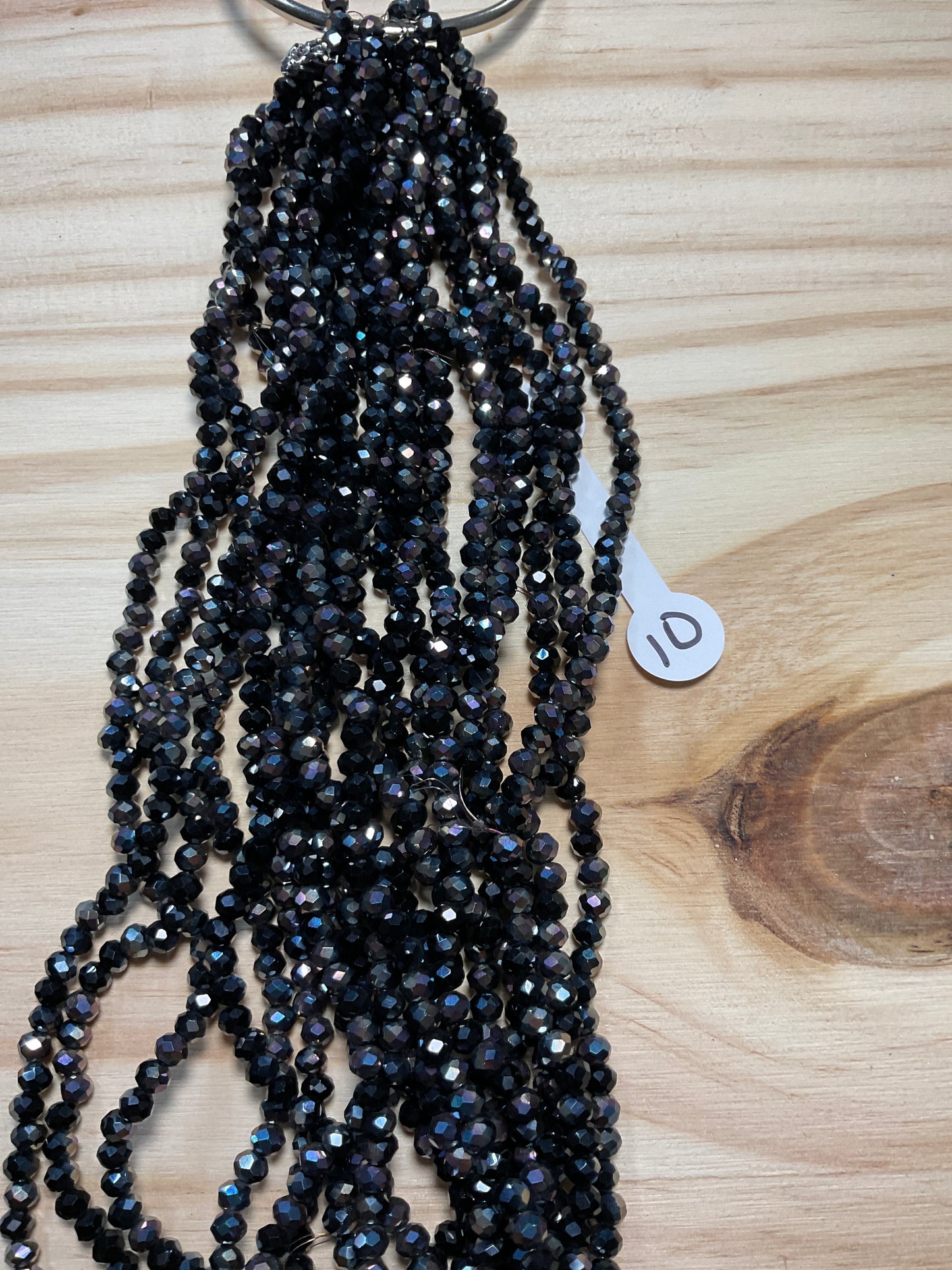 4mm Glass Rondell and Bicone beads