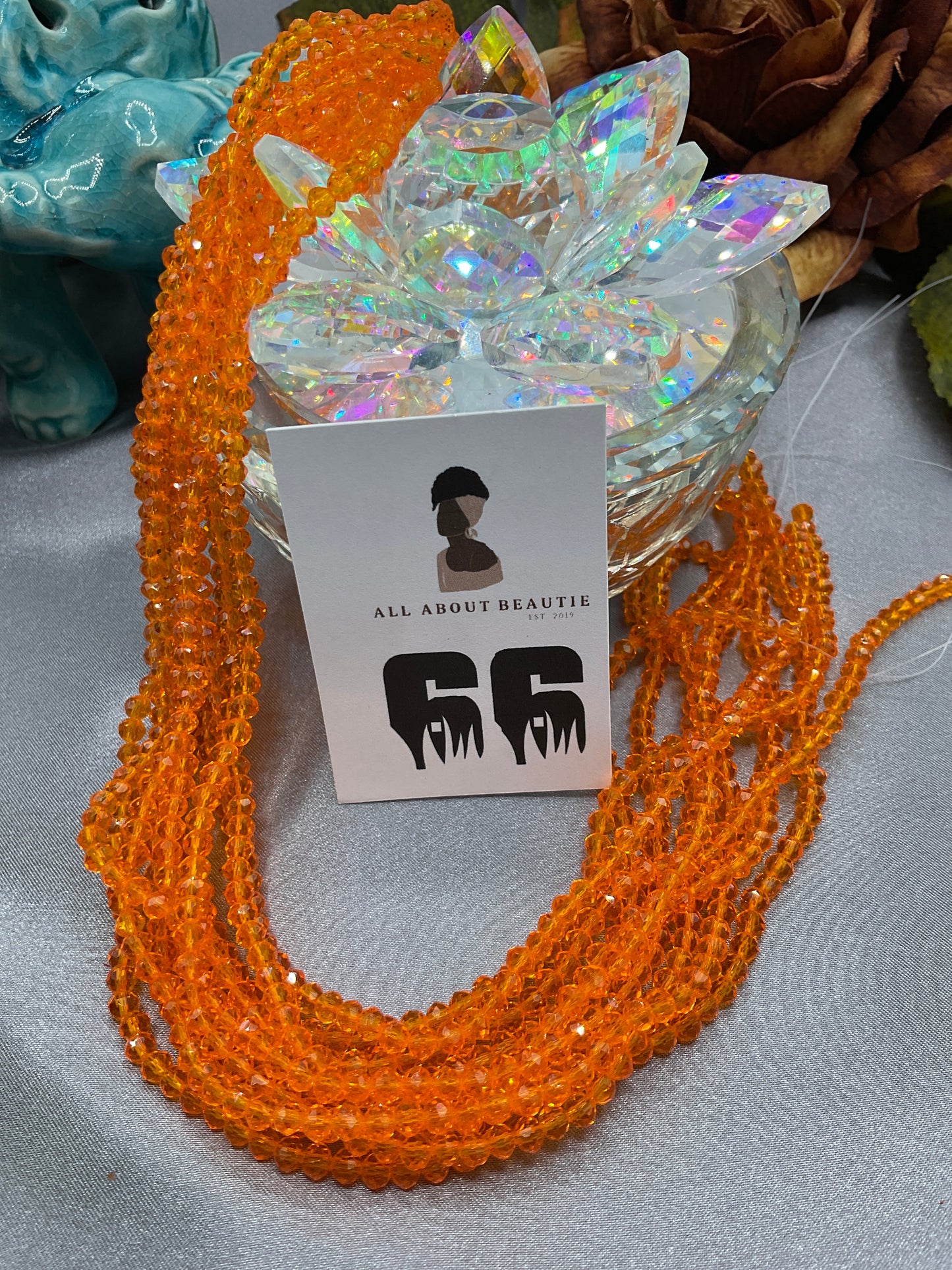 4mm Glass Rondell and Bicone beads