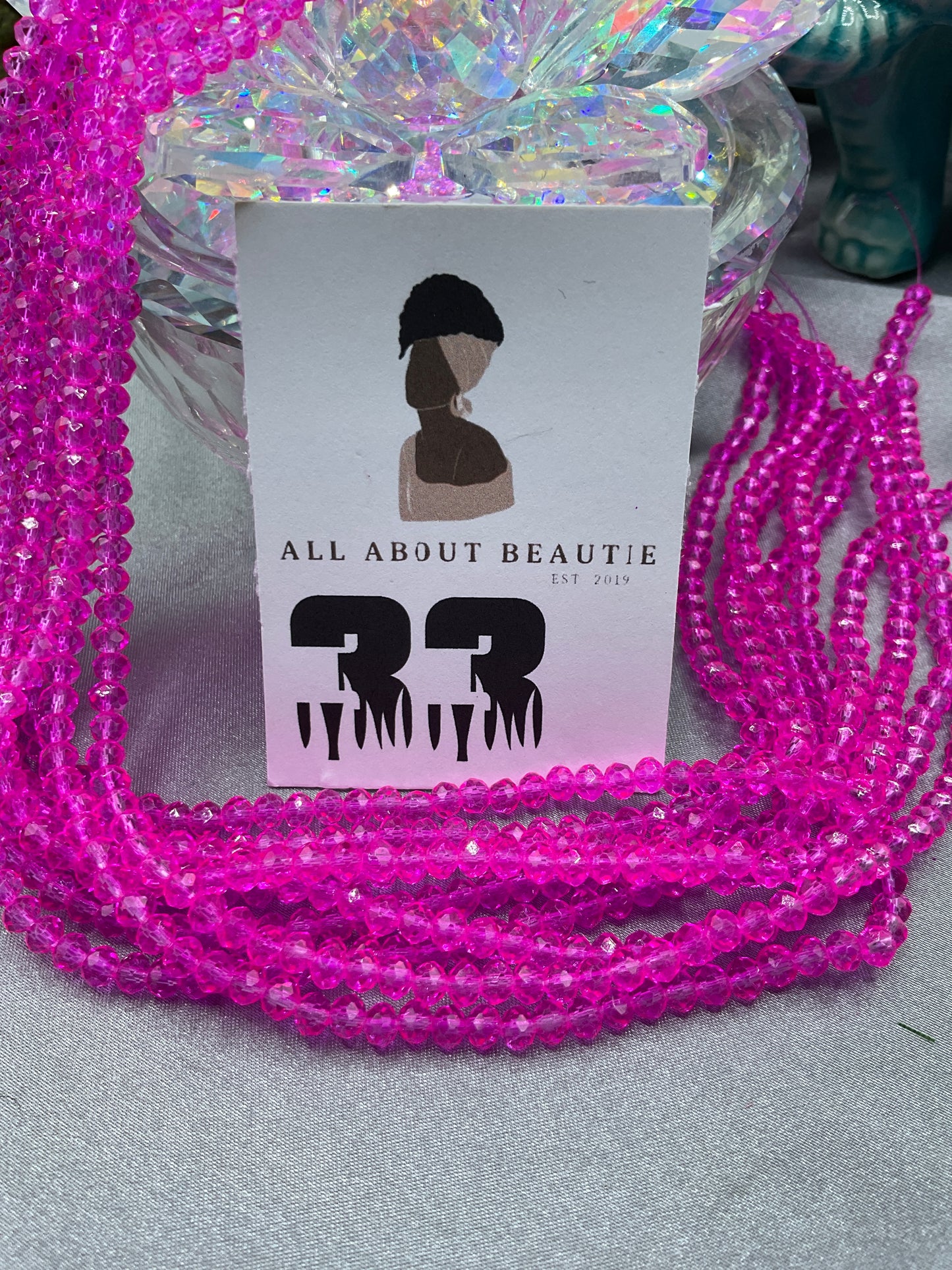 4mm Glass Rondell and Bicone beads