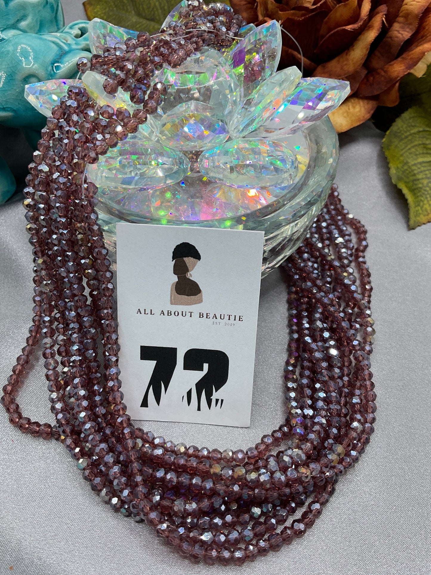 4mm Glass Rondell and Bicone beads