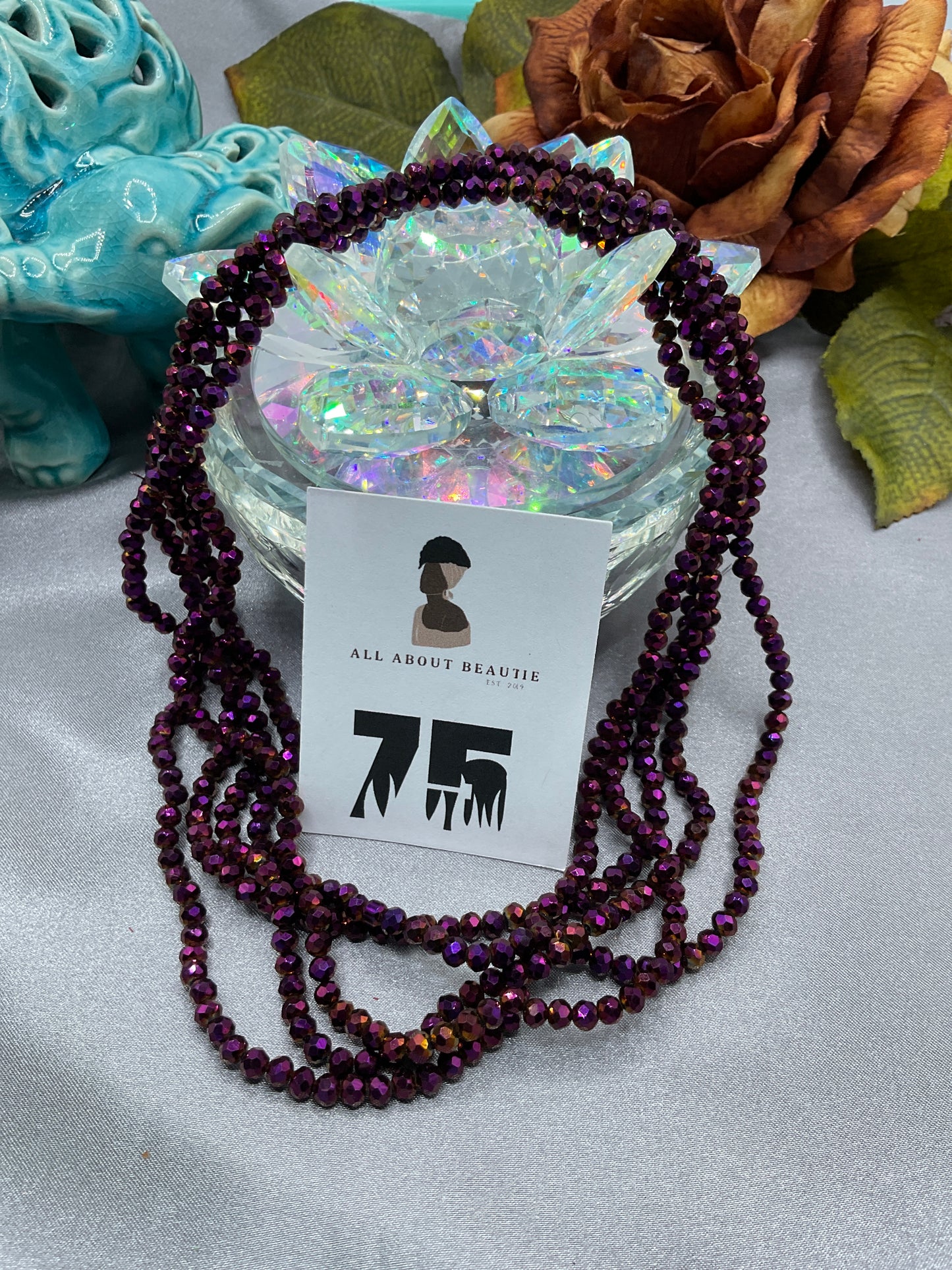 4mm Glass Rondell and Bicone beads