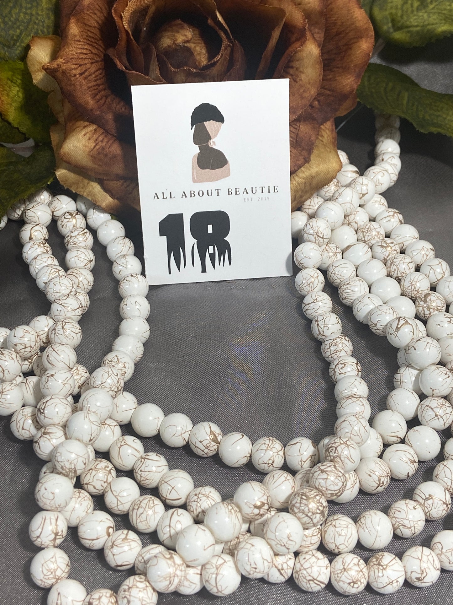 10mm Glass Bead Strands