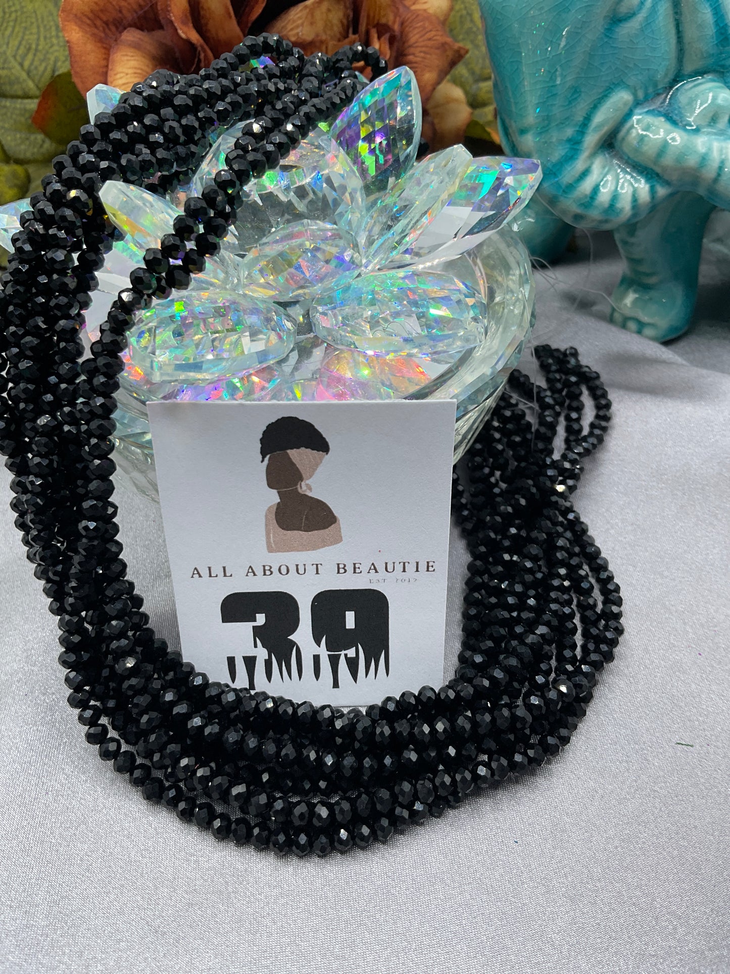 4mm Glass Rondell and Bicone beads