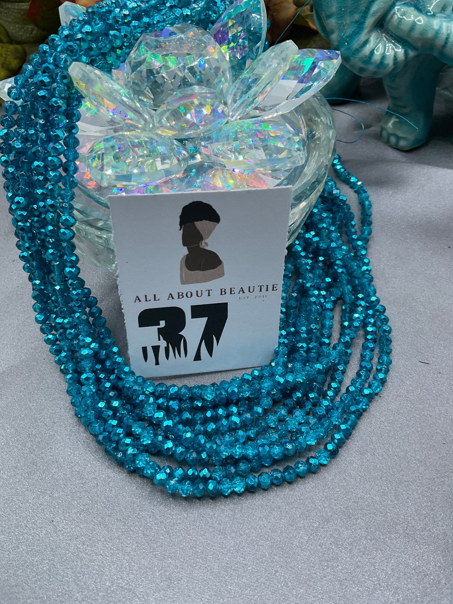 4mm Glass Rondell and Bicone beads