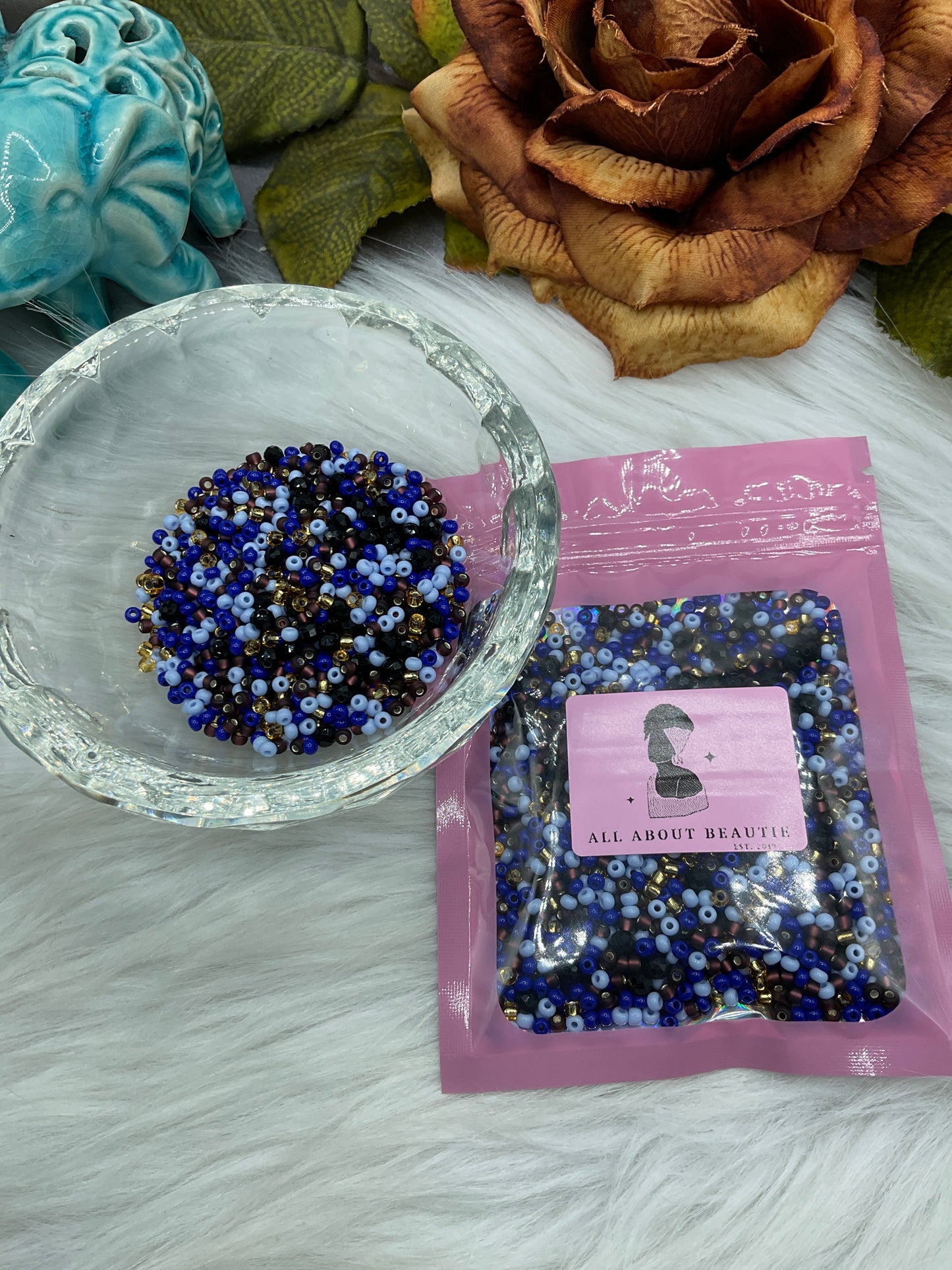 Glass seed beads