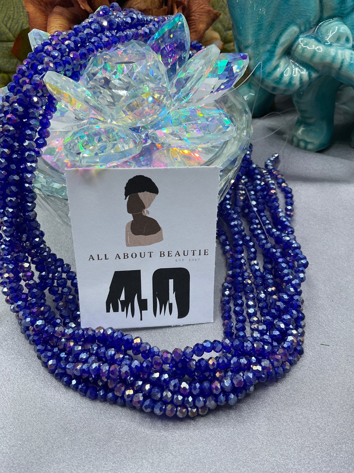4mm Glass Rondell and Bicone beads