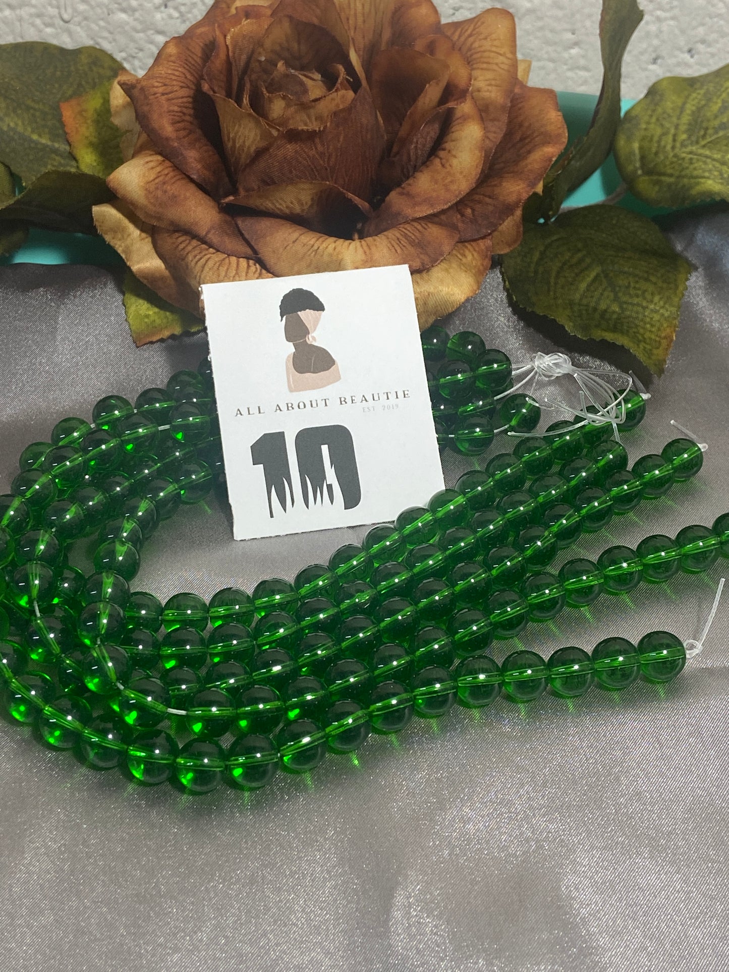 10mm Glass Bead Strands
