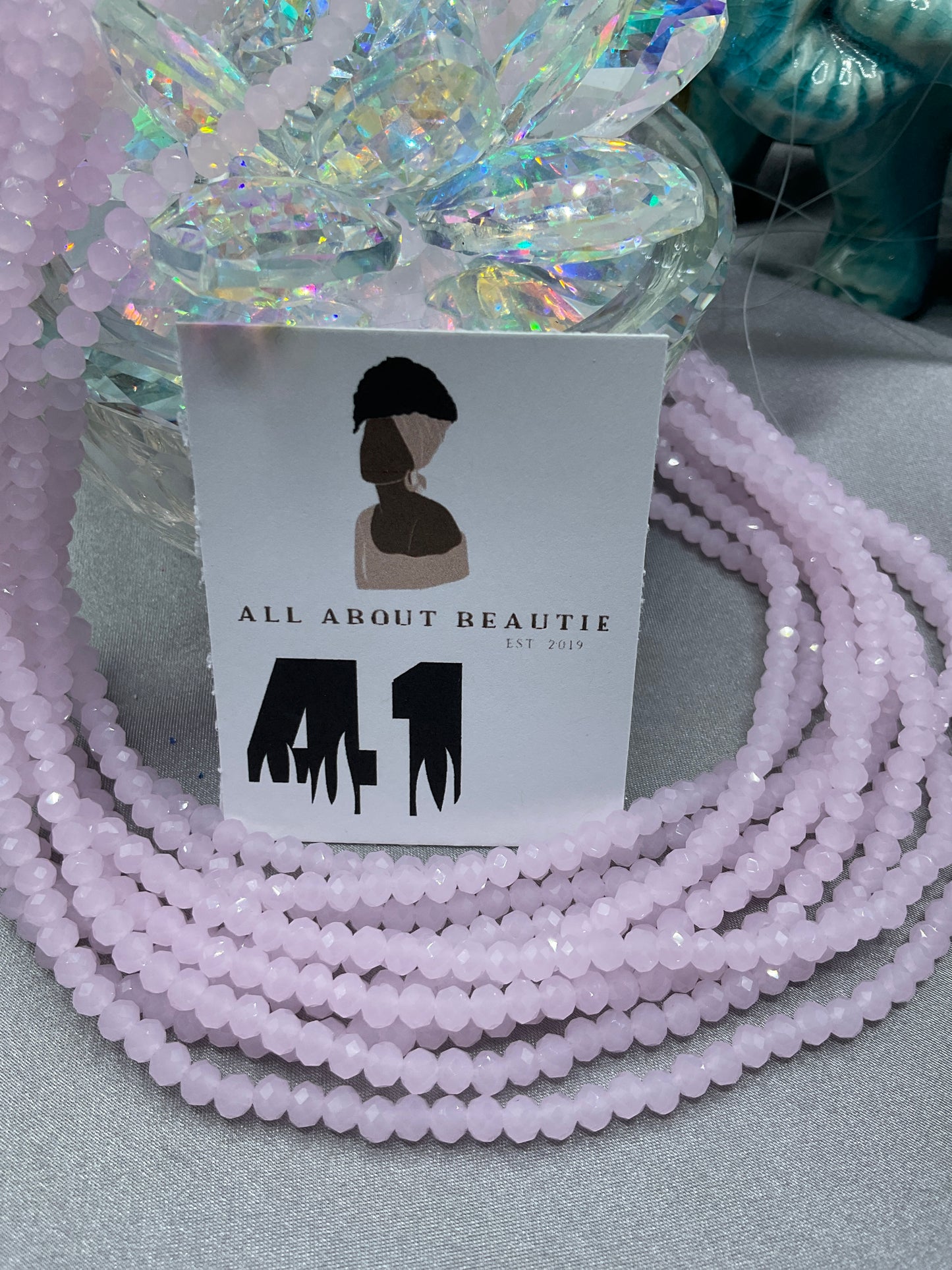 4mm Glass Rondell and Bicone beads