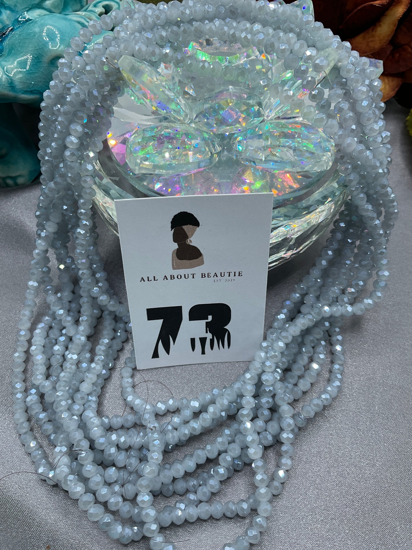 4mm Glass Rondell and Bicone beads