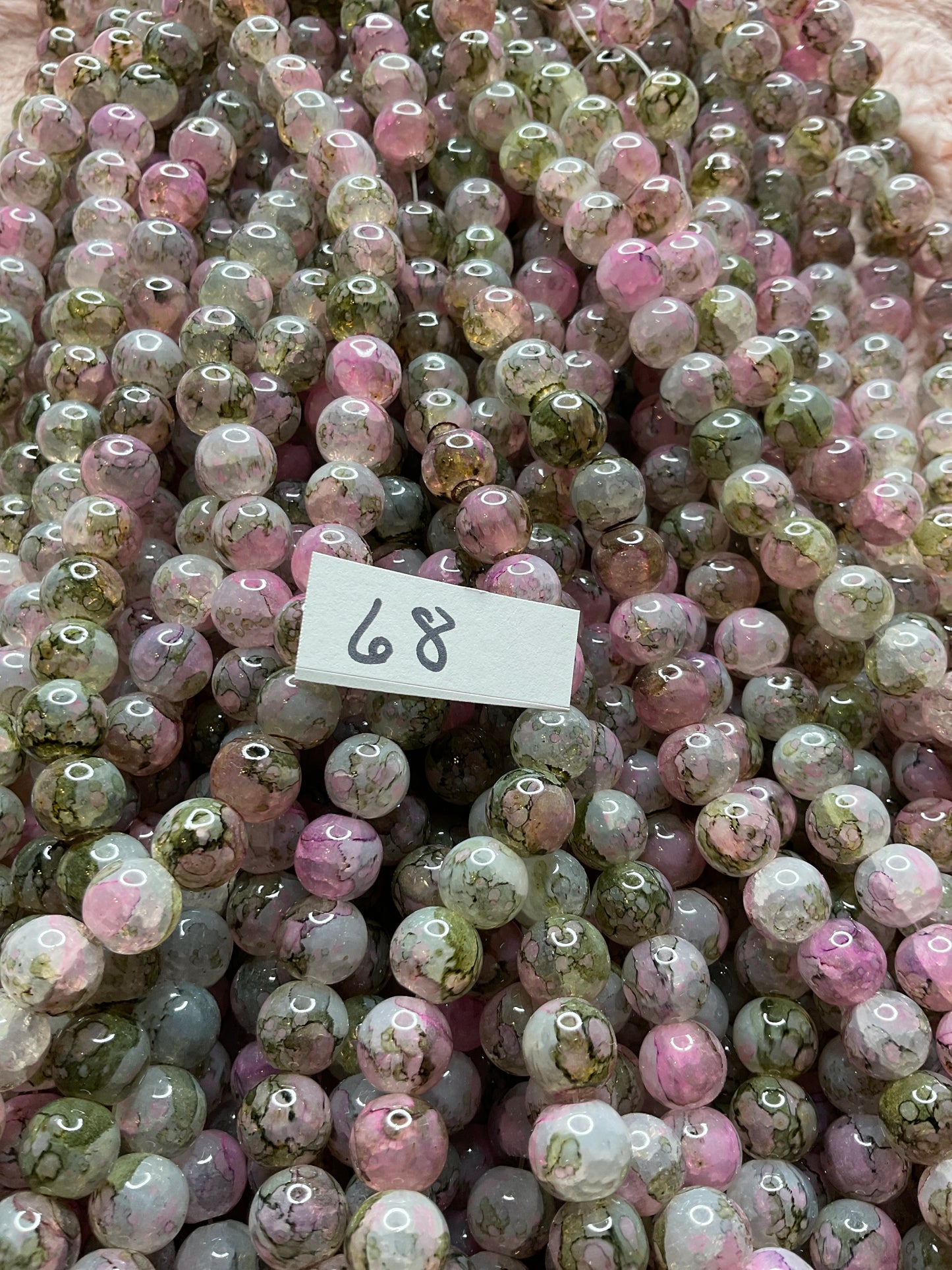 10mm Glass Bead Strands