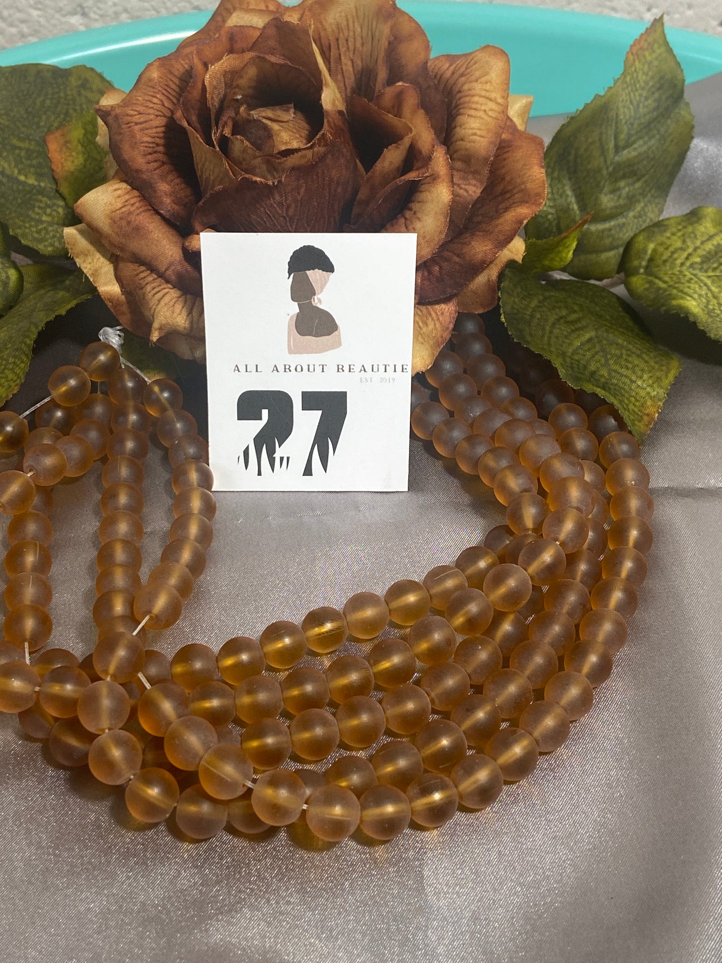 10mm Glass Bead Strands