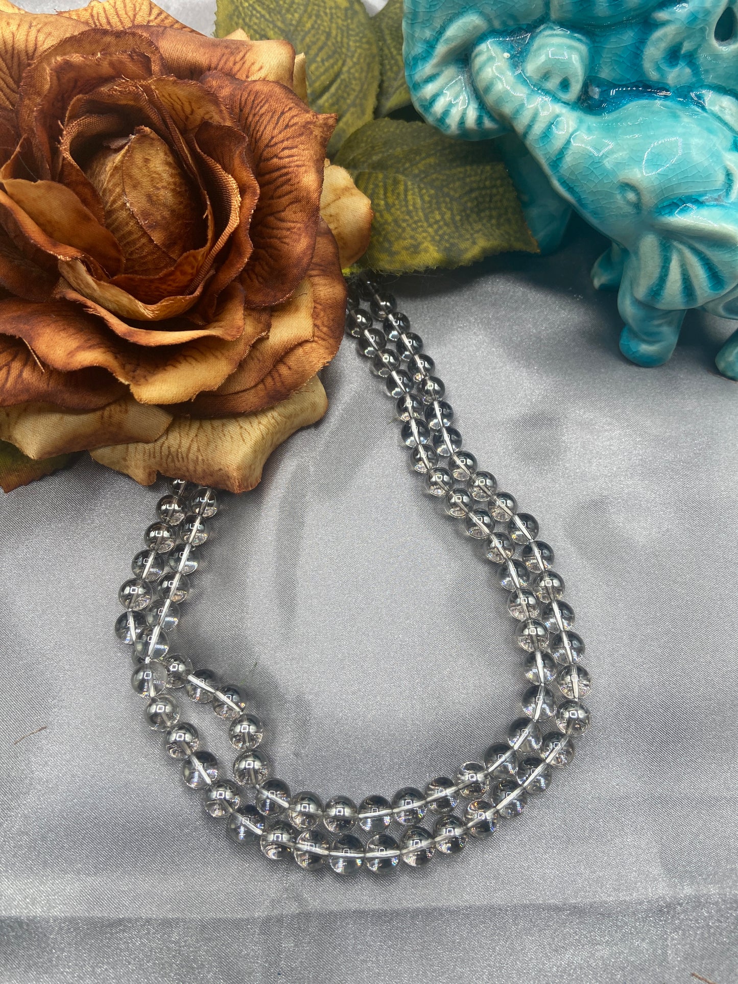 8mm Moonstone and other Glass Bead Strands