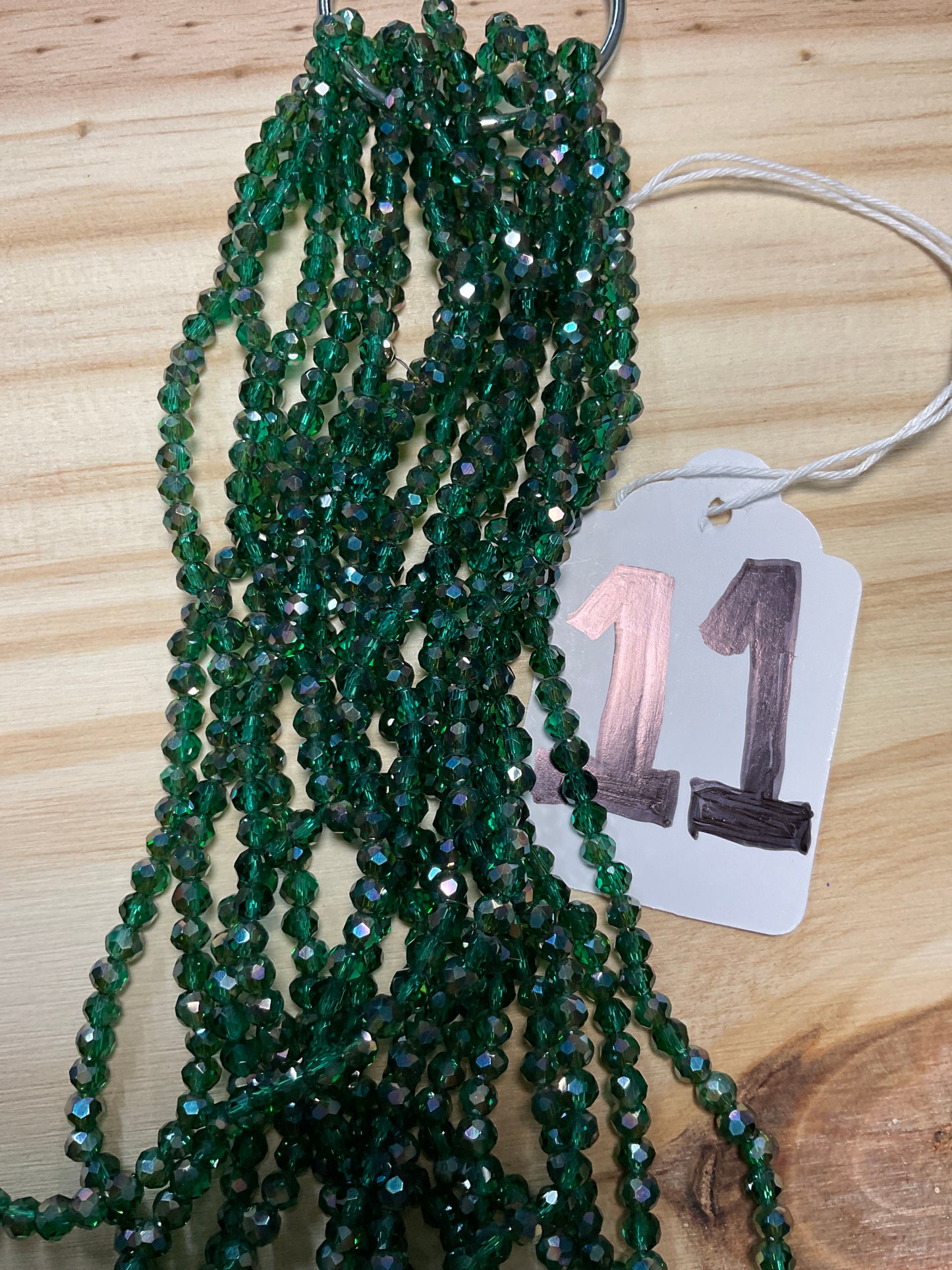 4mm Glass Rondell and Bicone beads