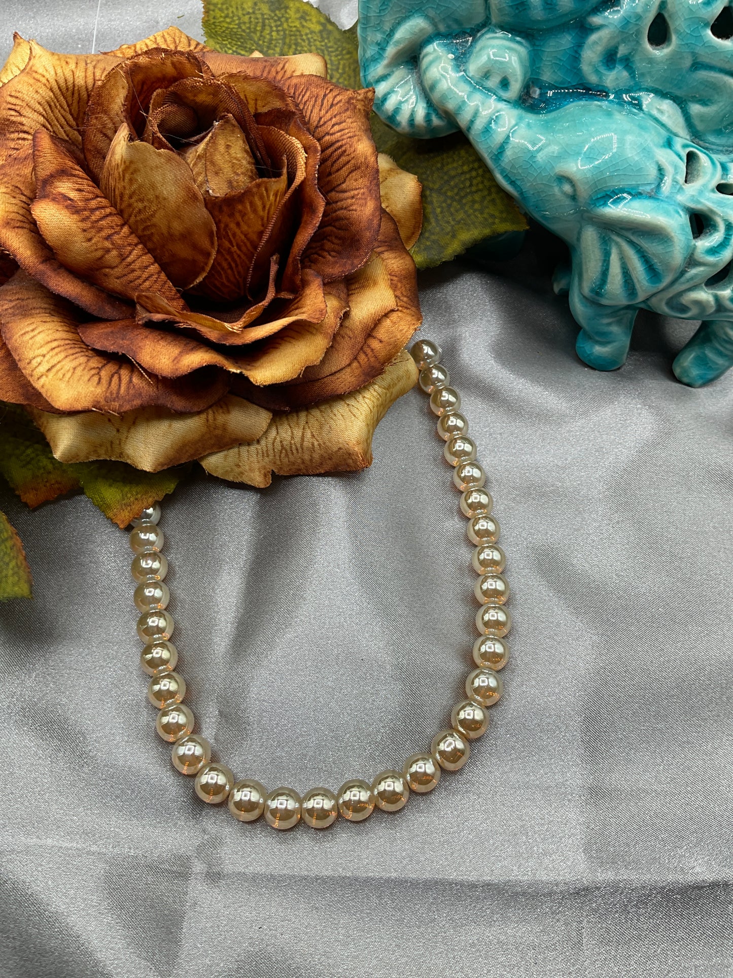 8mm Moonstone and other Glass Bead Strands