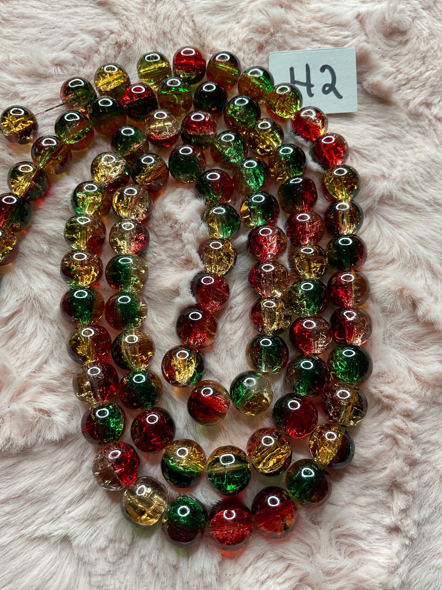10mm Glass Bead Strands