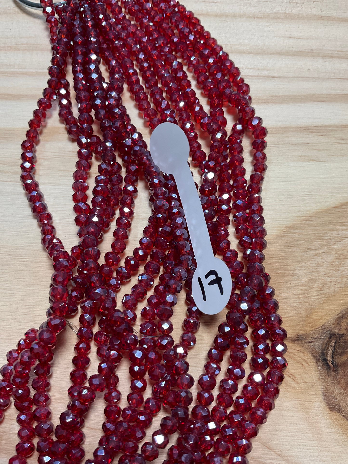 4mm Glass Rondell and Bicone beads