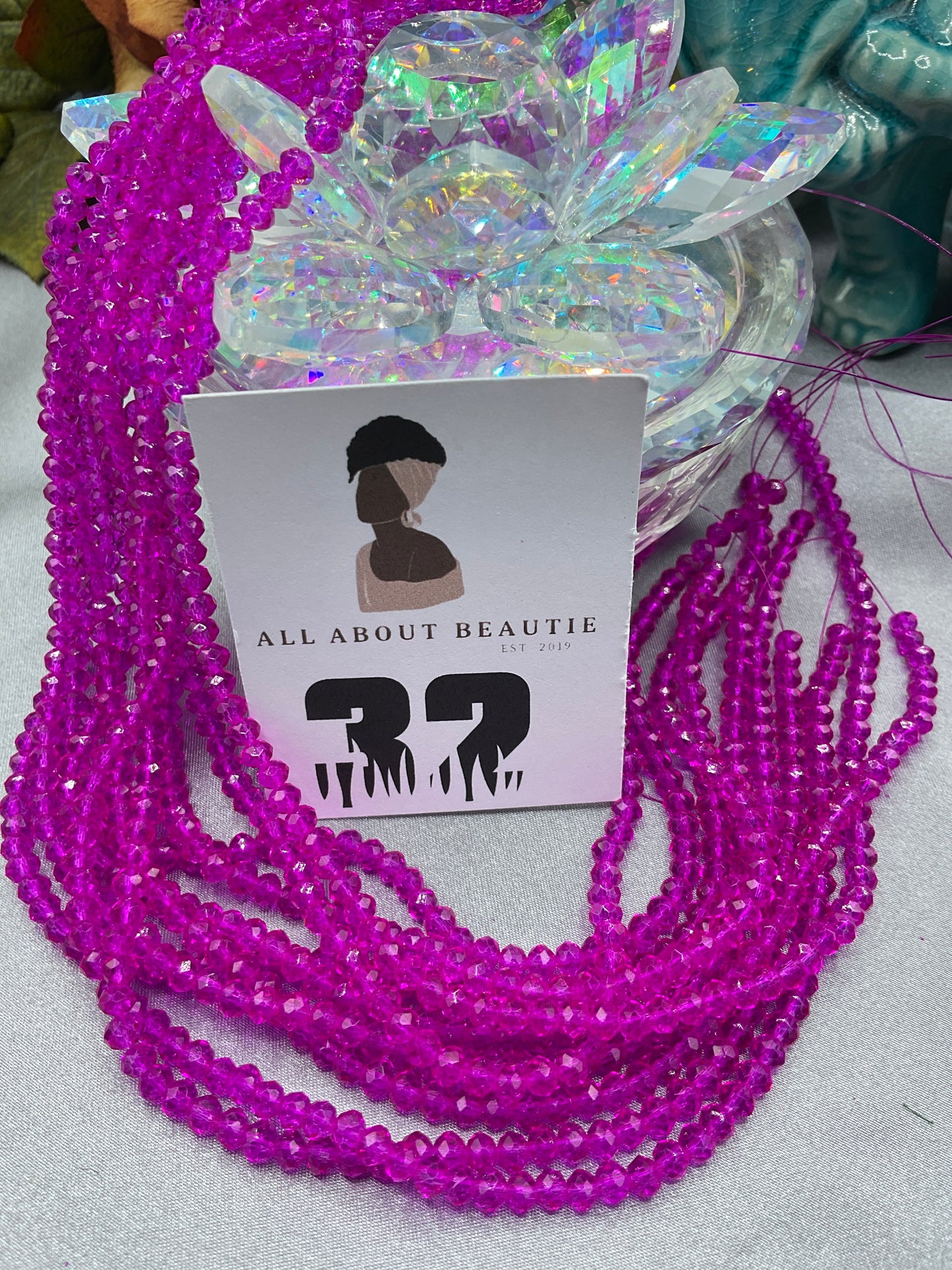 4mm Glass Rondell and Bicone beads