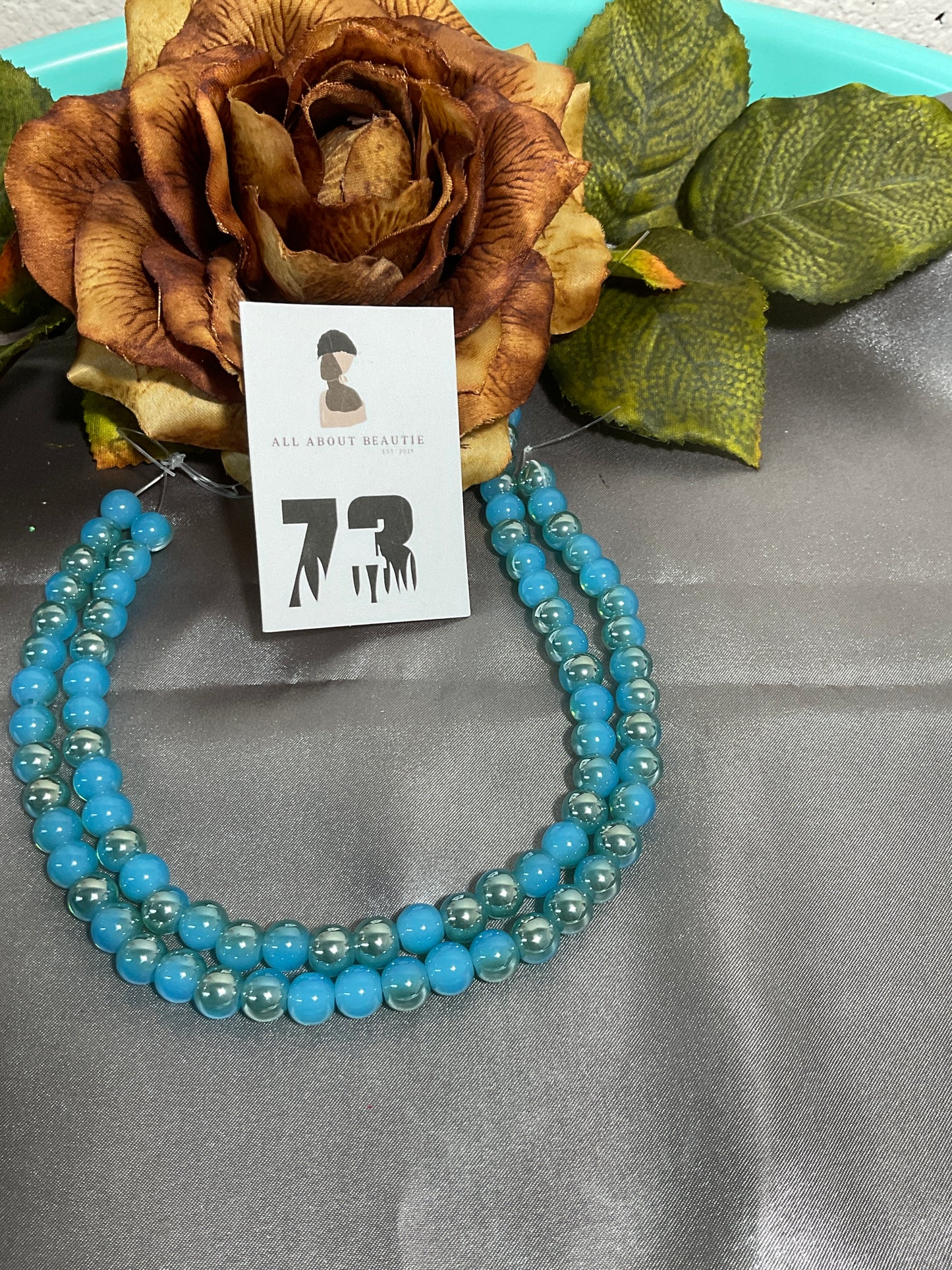8mm Moonstone and other Glass Bead Strands