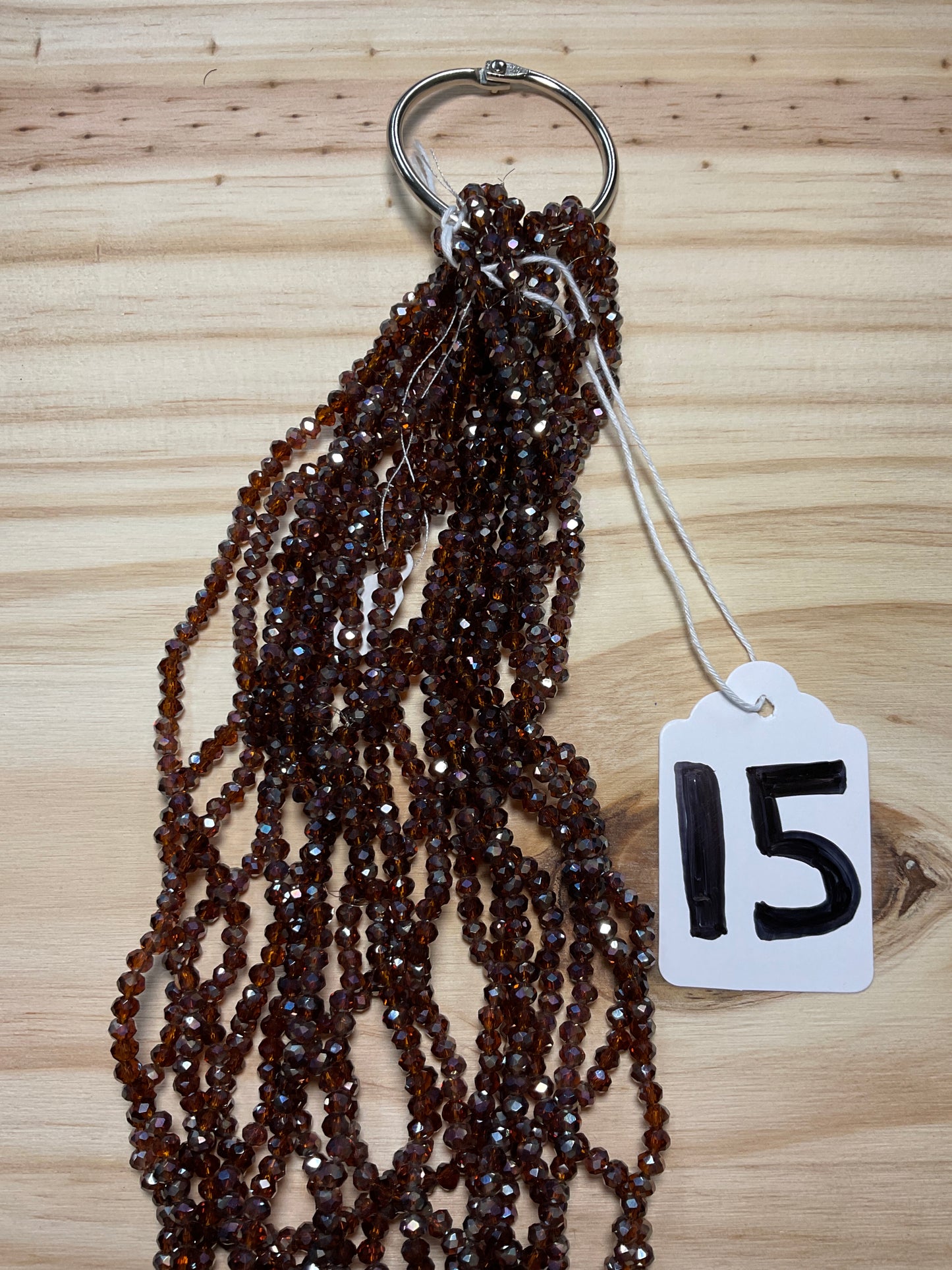 4mm Glass Rondell and Bicone beads