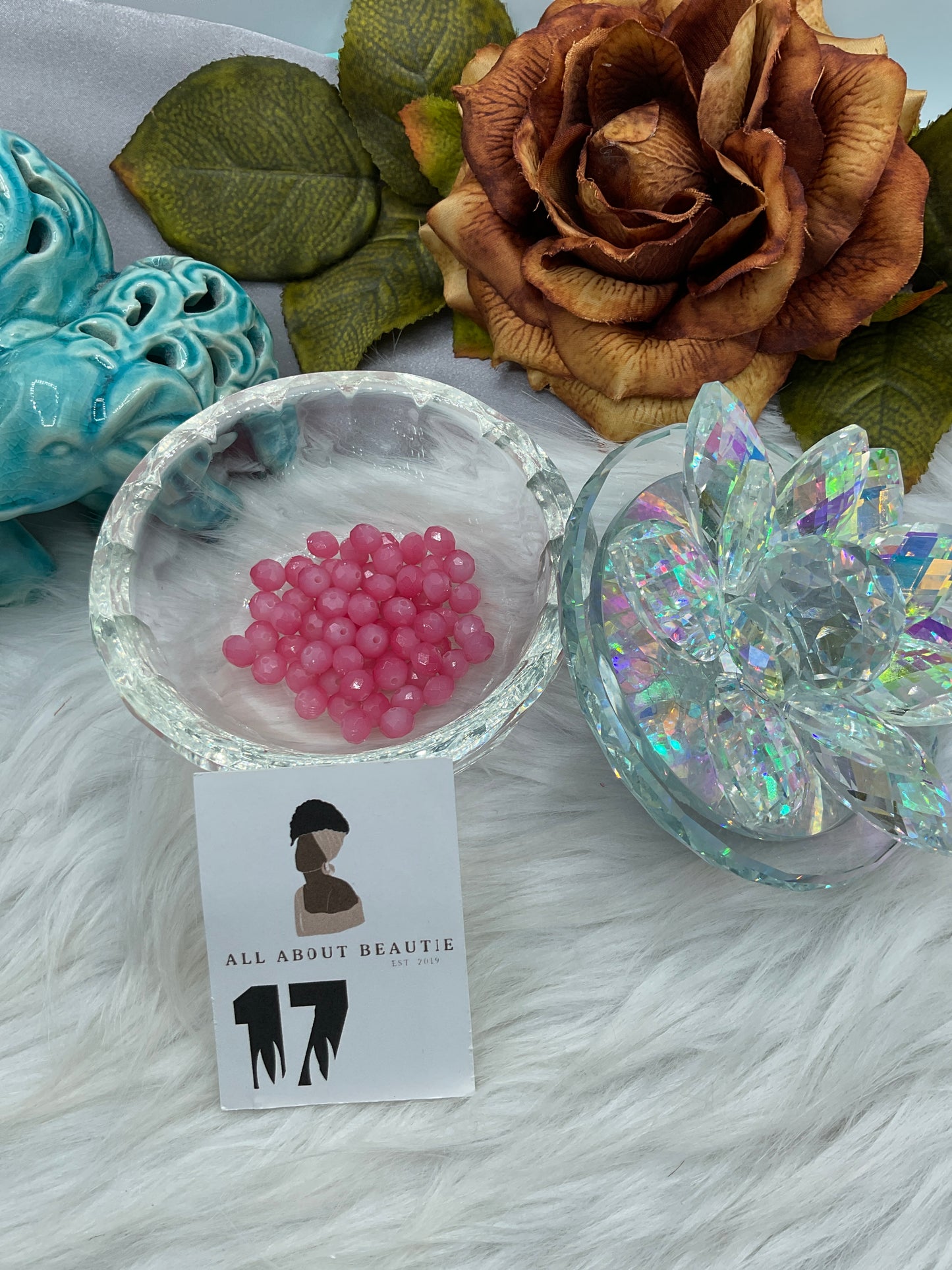 8mm Glass Rondelle Beads