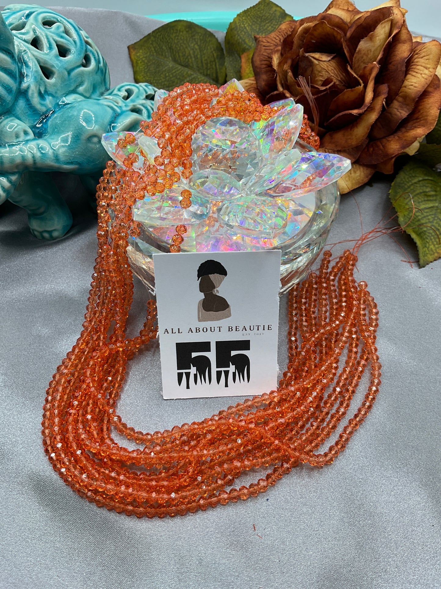 4mm Glass Rondell and Bicone beads