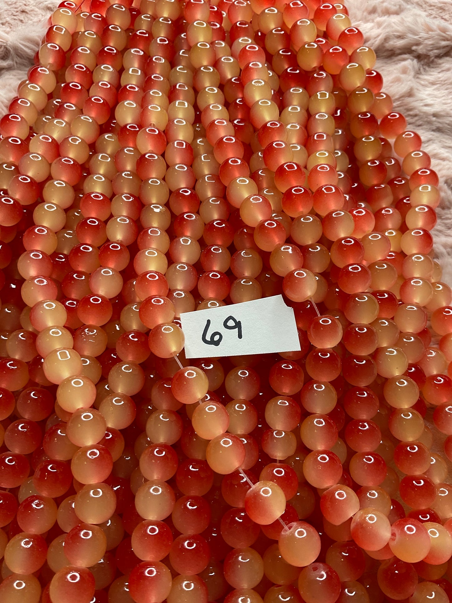 10mm Glass Bead Strands