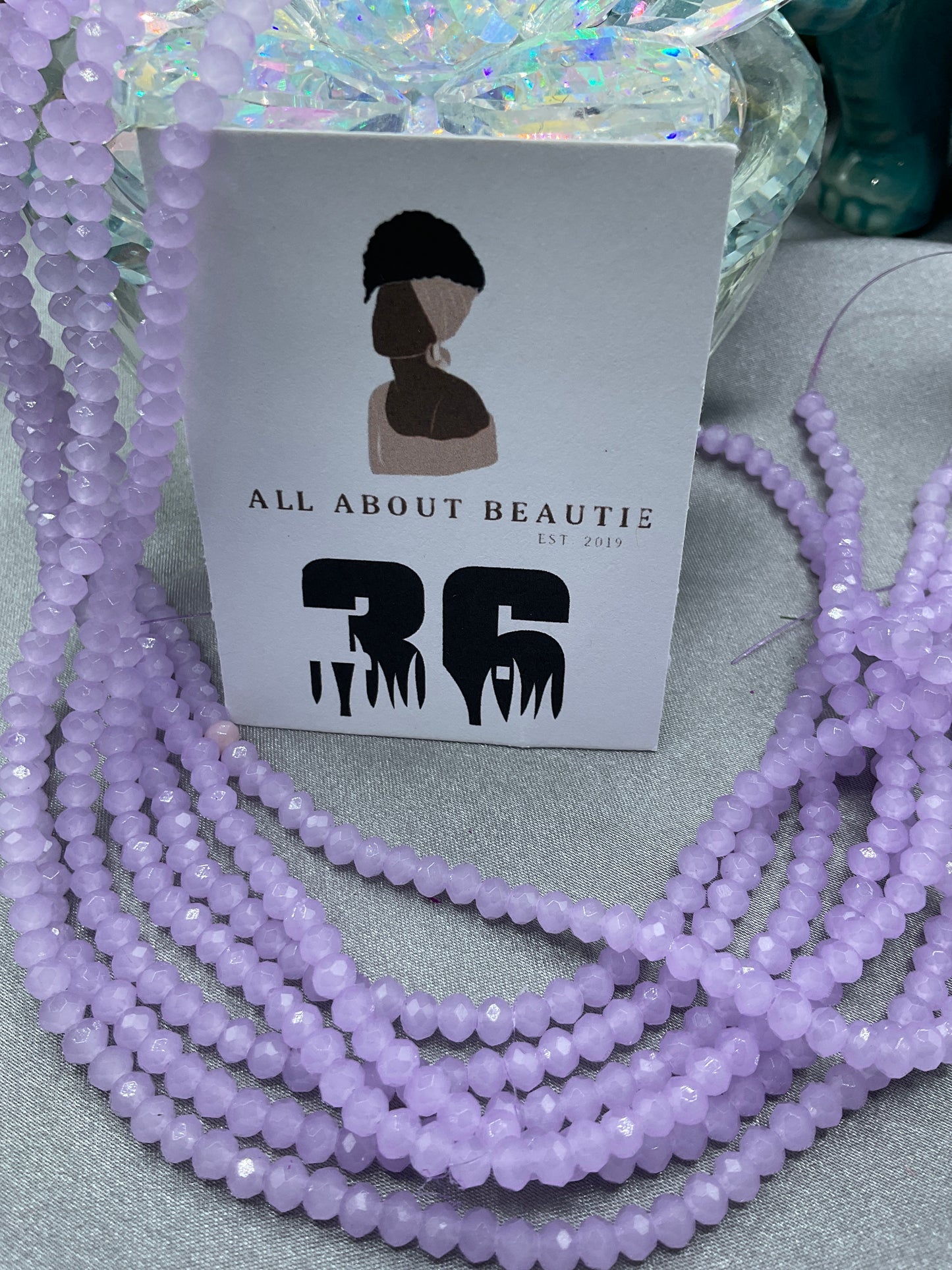 4mm Glass Rondell and Bicone beads