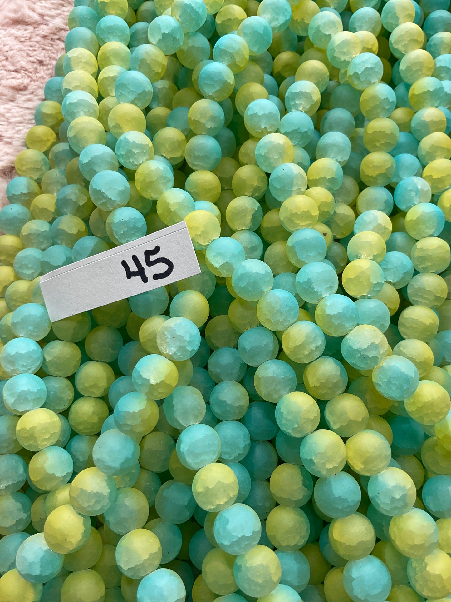 10mm Glass Bead Strands