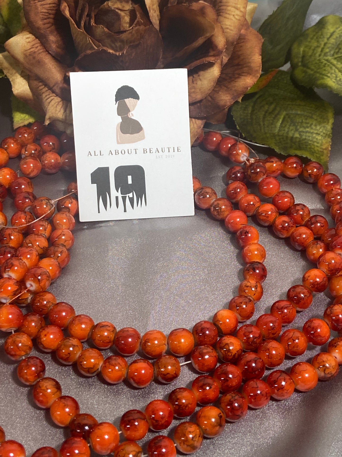 10mm Glass Bead Strands