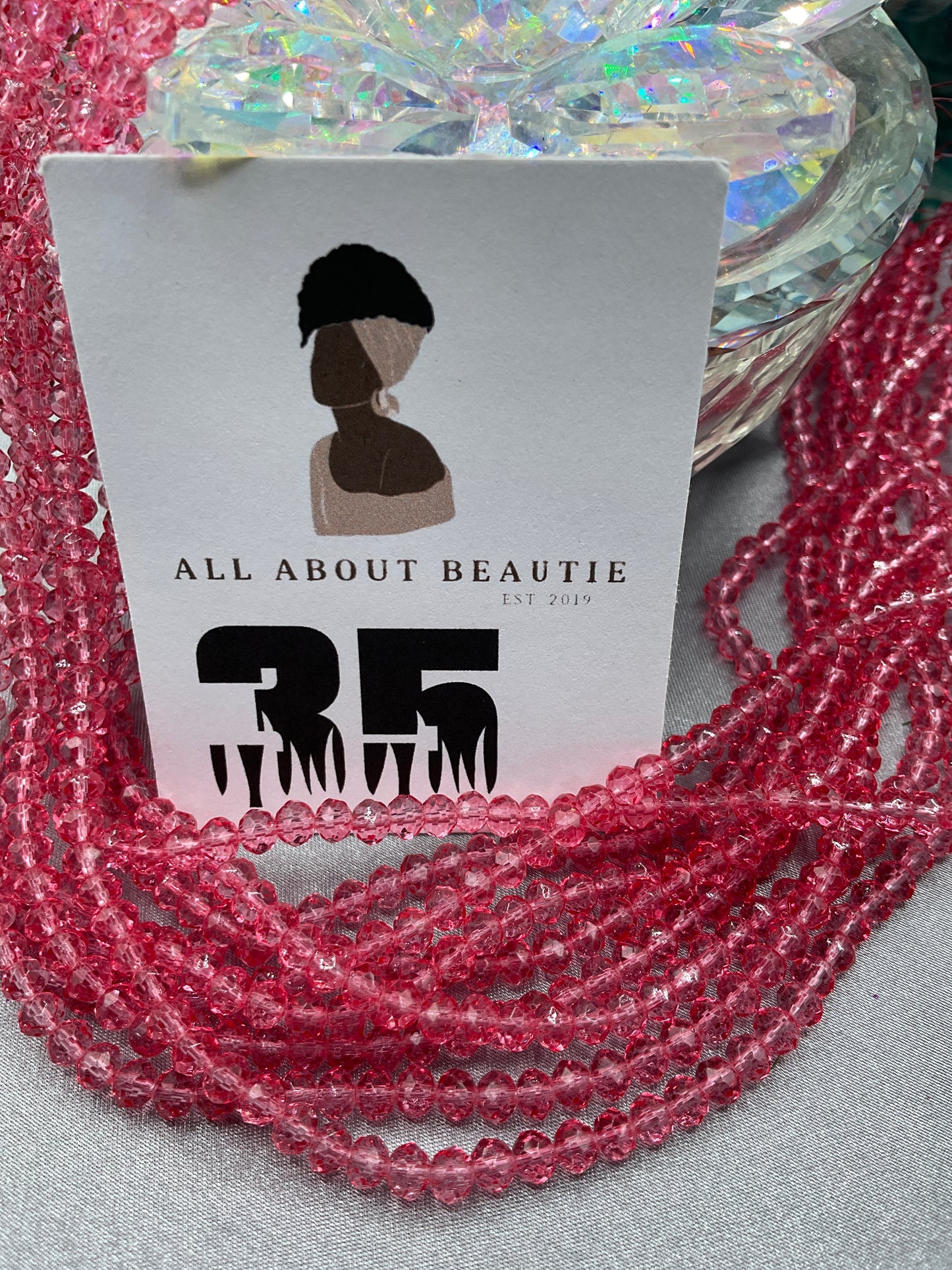 4mm Glass Rondell and Bicone beads