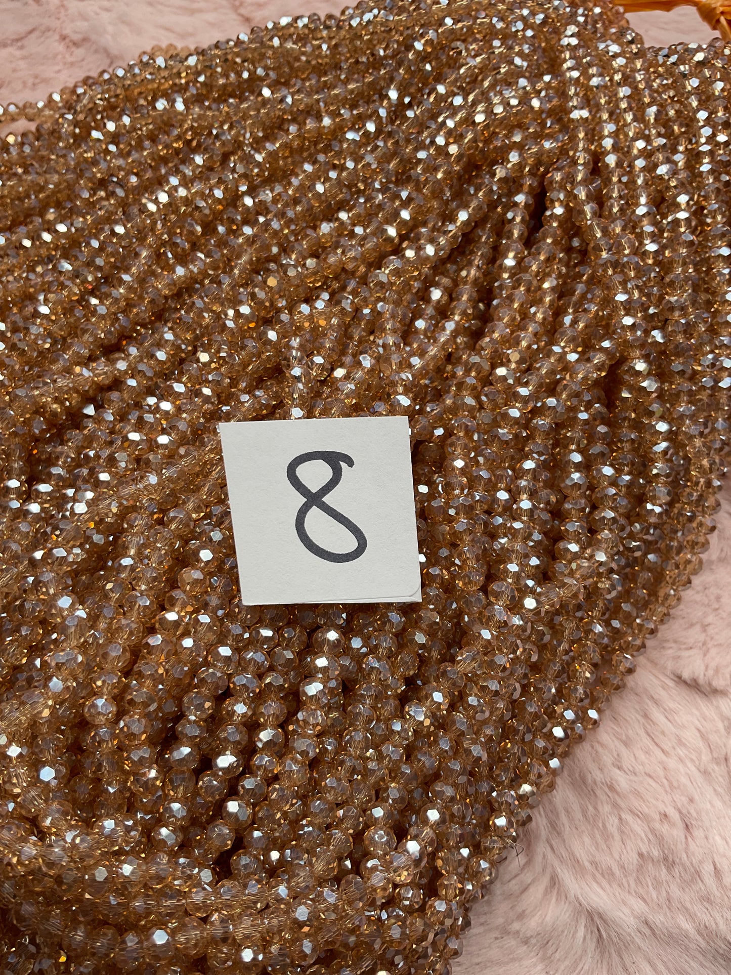 4mm Glass Rondell and Bicone beads