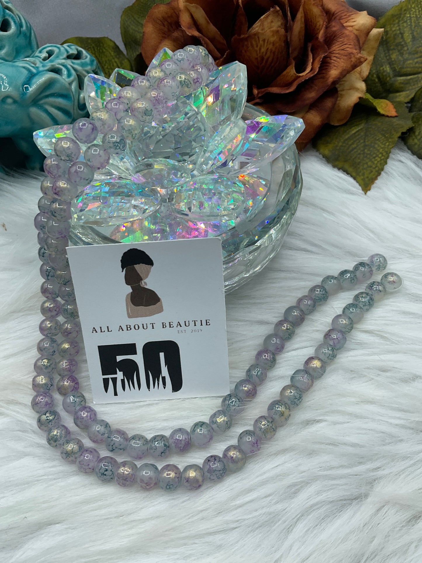 8 mm Glass Bead Strands