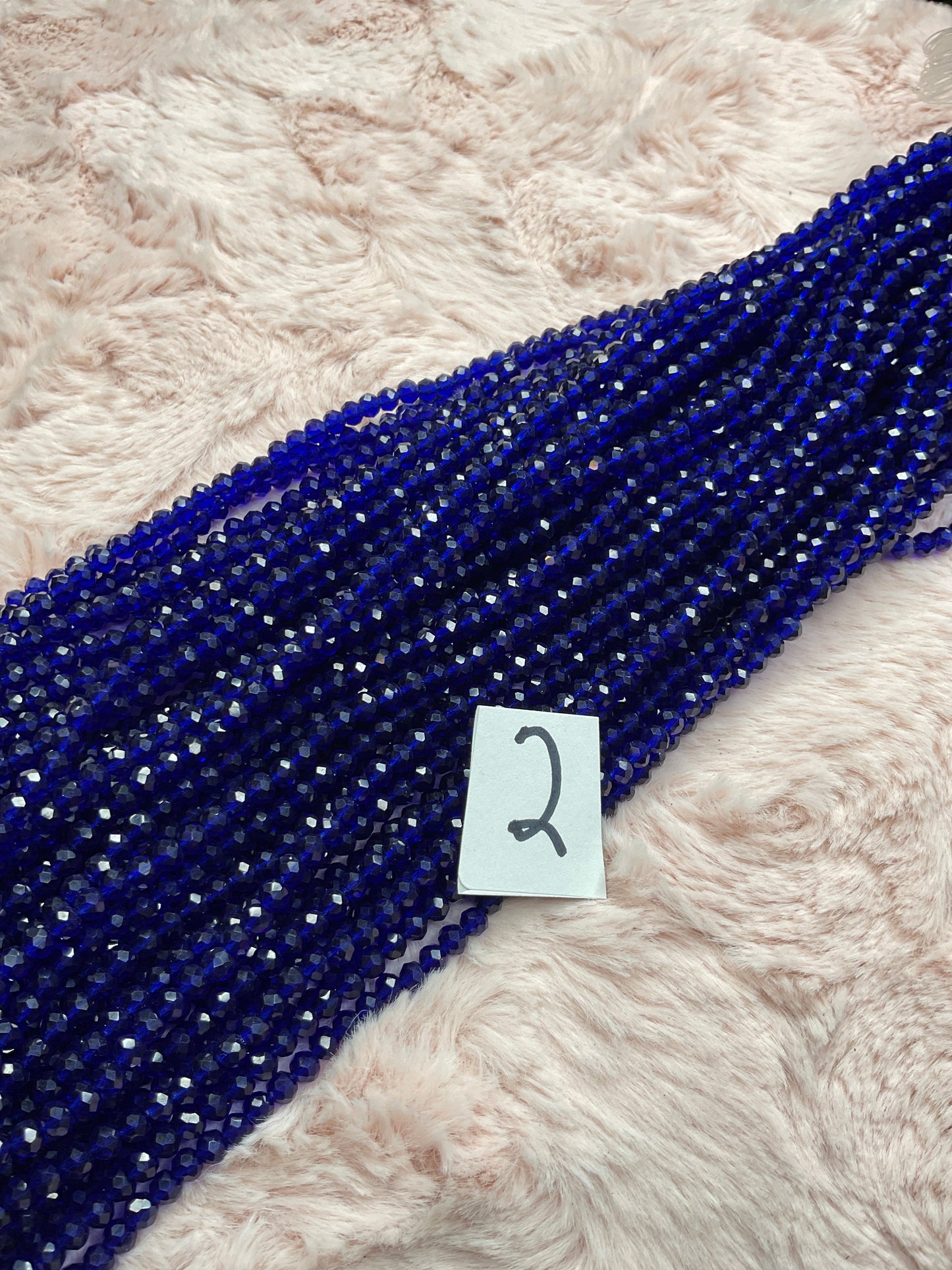4mm Glass Rondell and Bicone beads