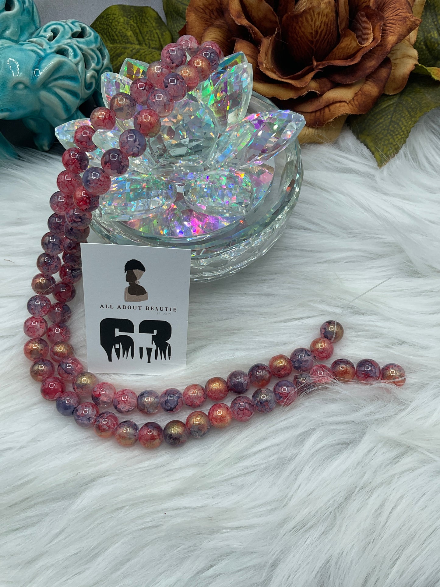 10mm Glass Bead Strands