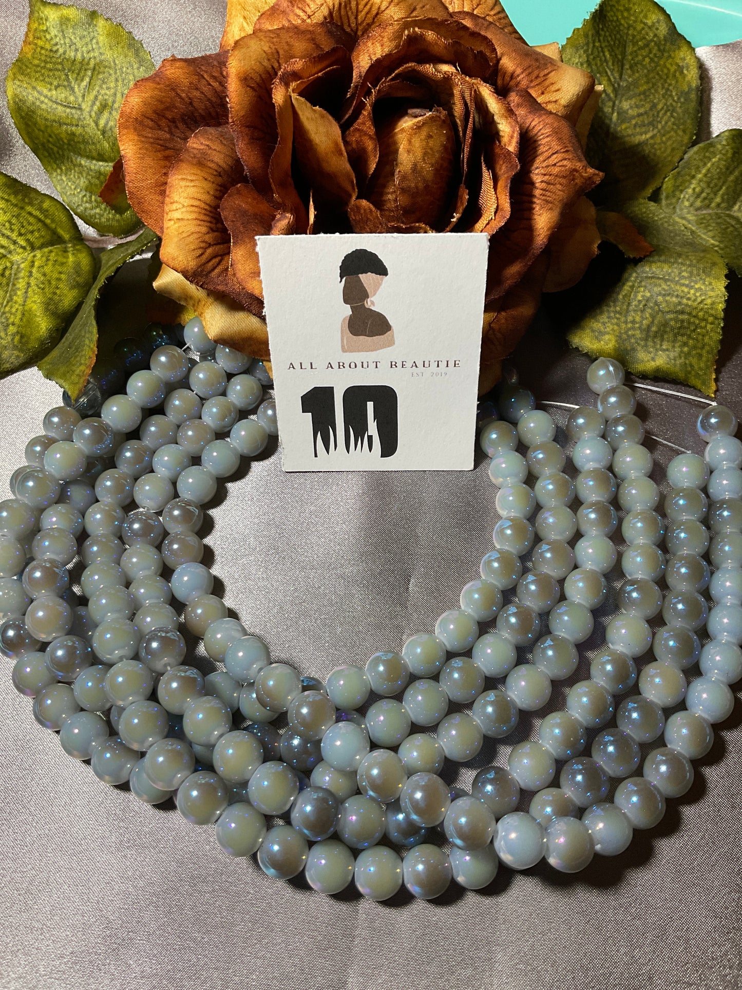 10mm Glass Bead Strands