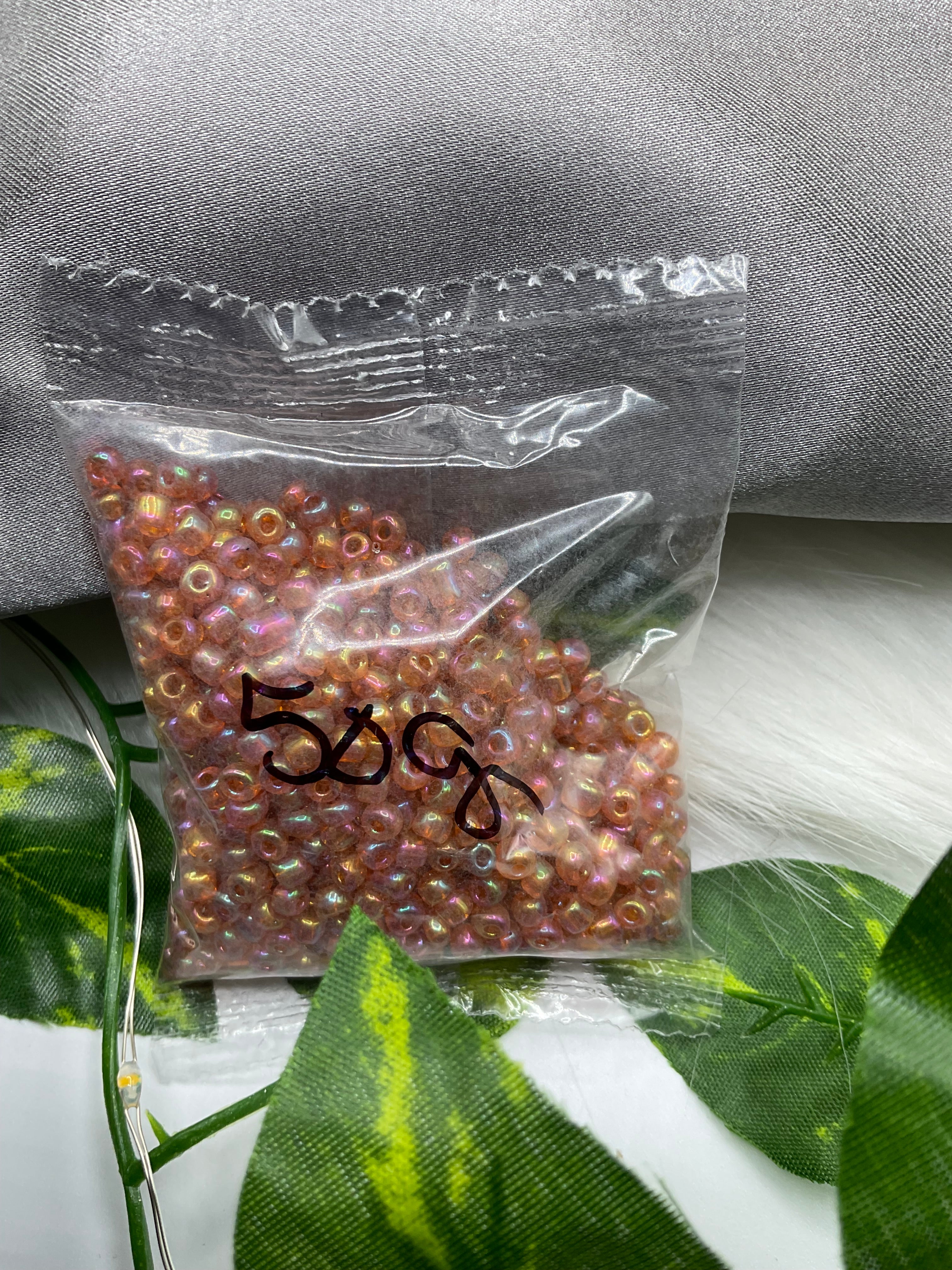 Glass seed beads