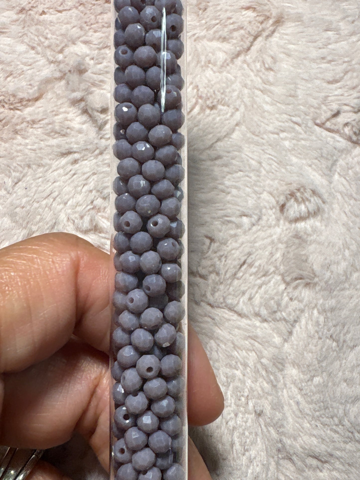 Tube Rondelle  and Bicone Beads