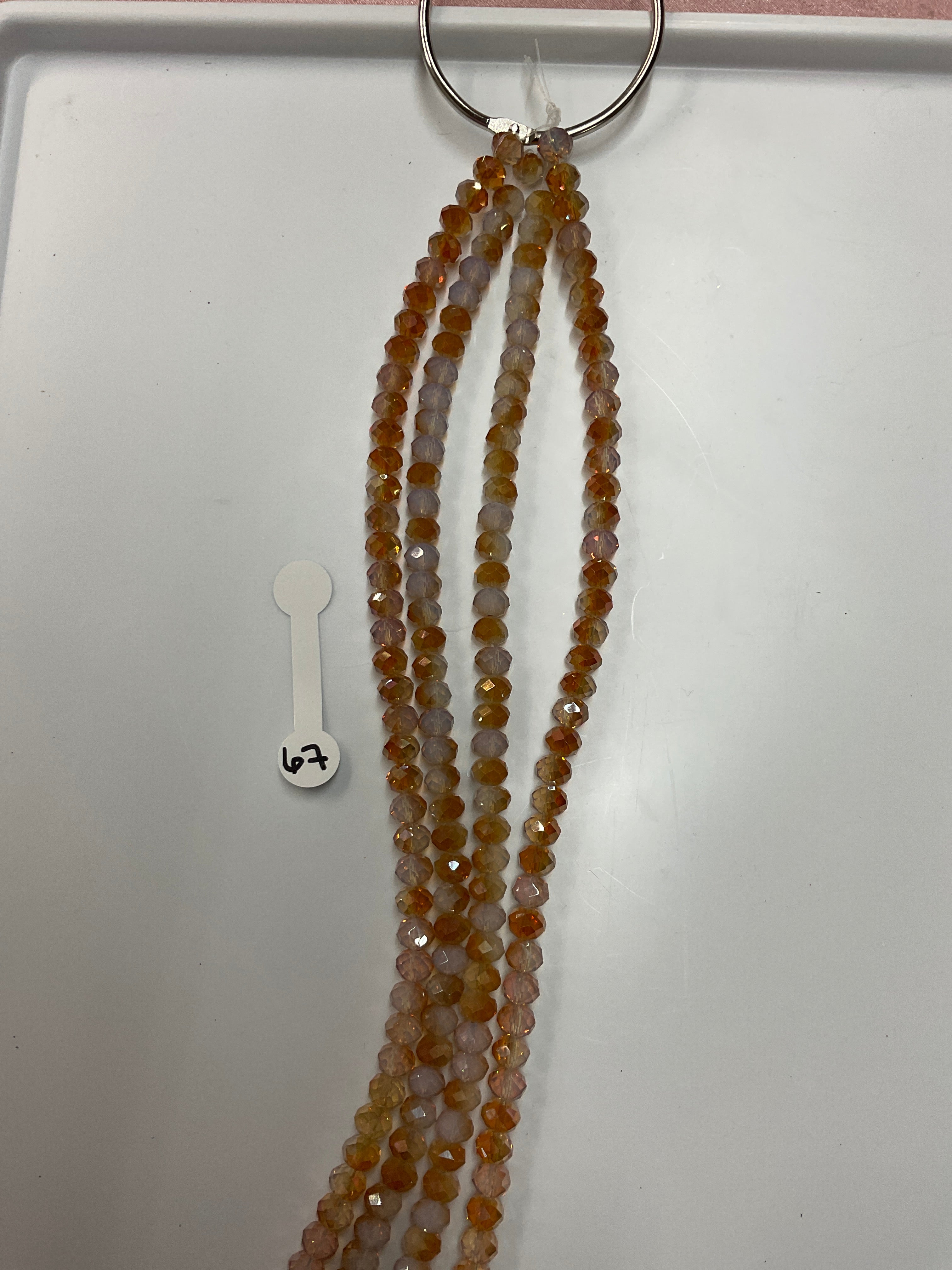 6mm Glass Rondelle and round beads