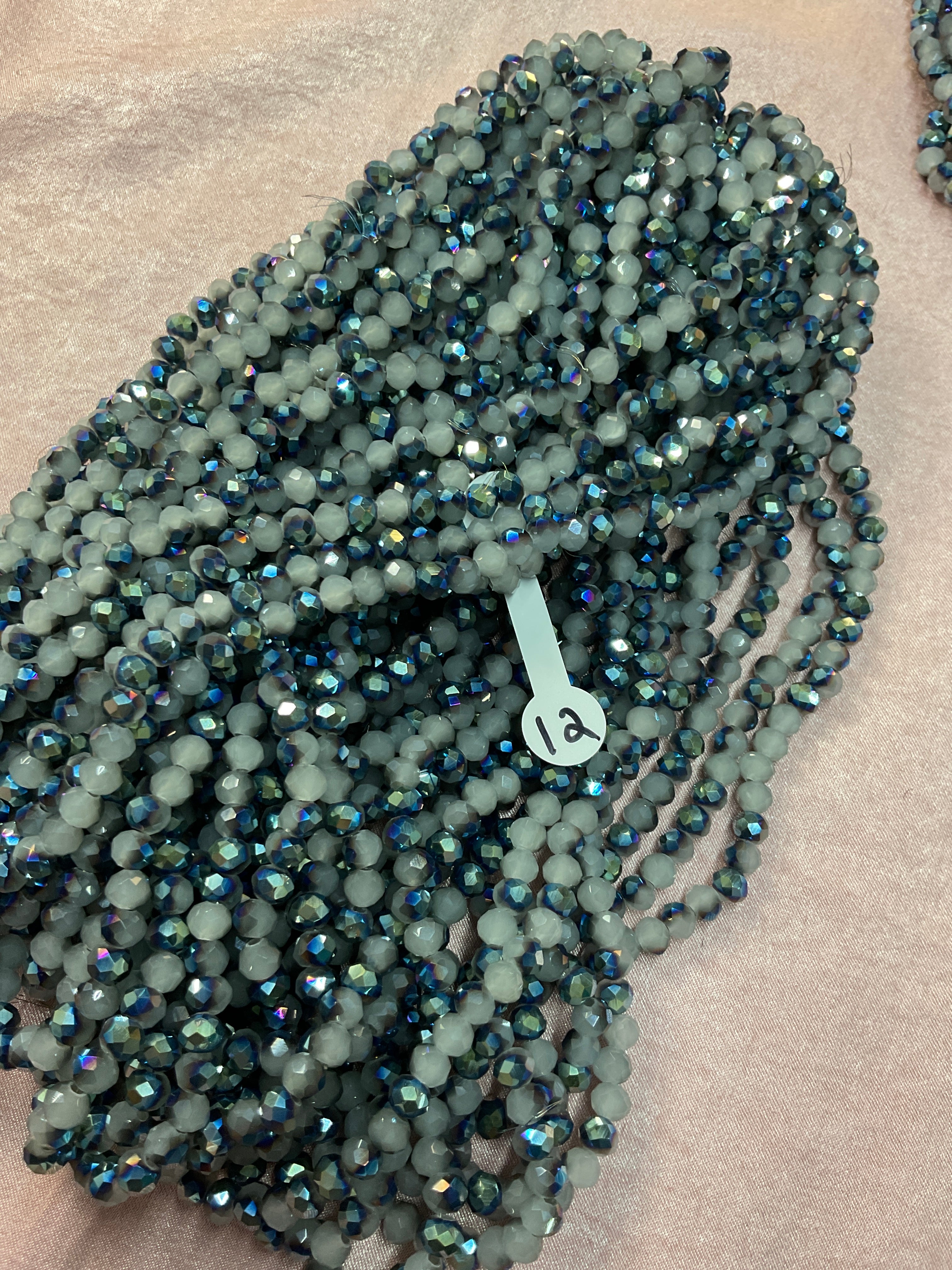 6mm Glass Rondelle and round beads